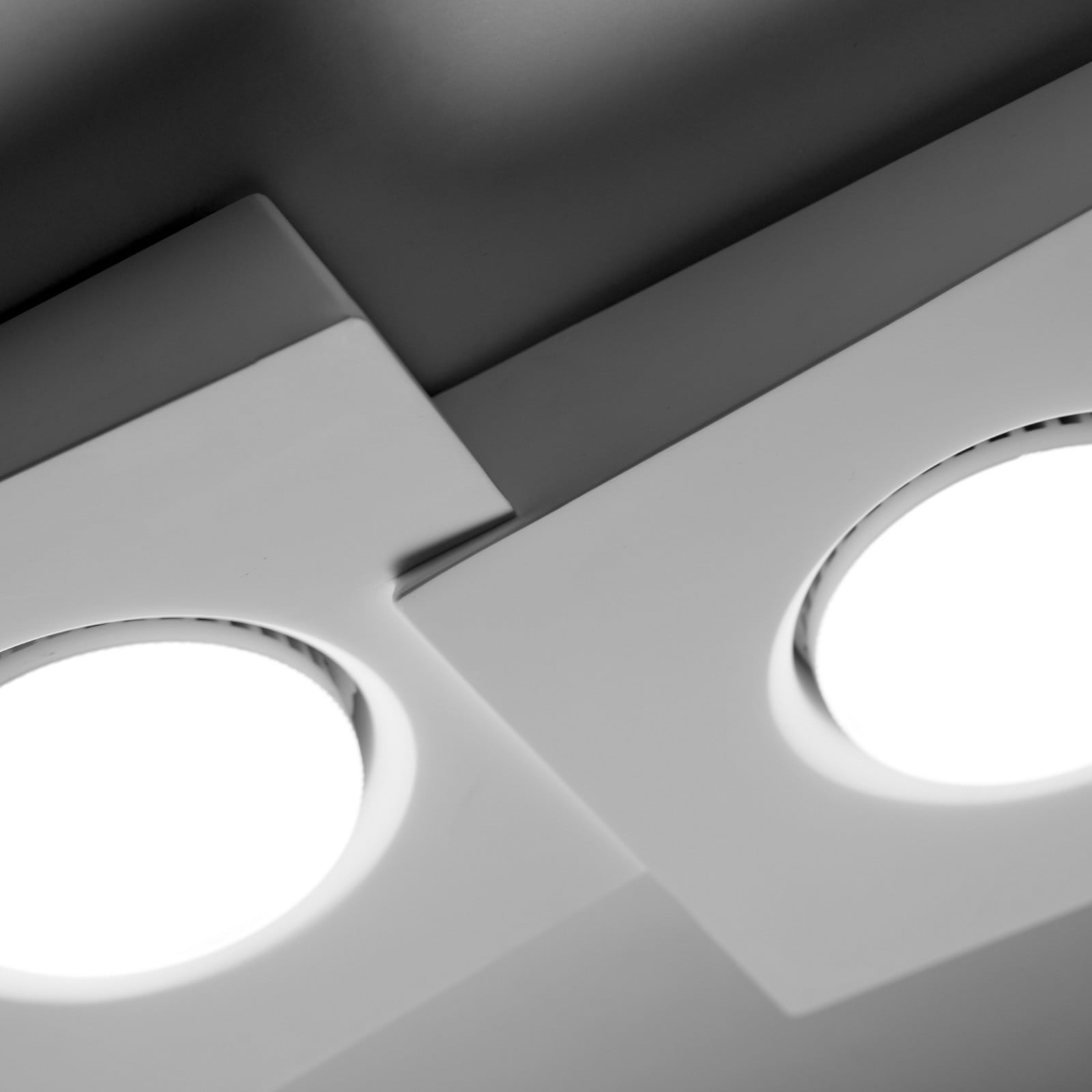 TECNICO by Sforzin Anchise plafonieră 2 becuri 23.5 cm alb gips GX53 - Camera de zi / sufragerie - modern - Tencuială / Argilă