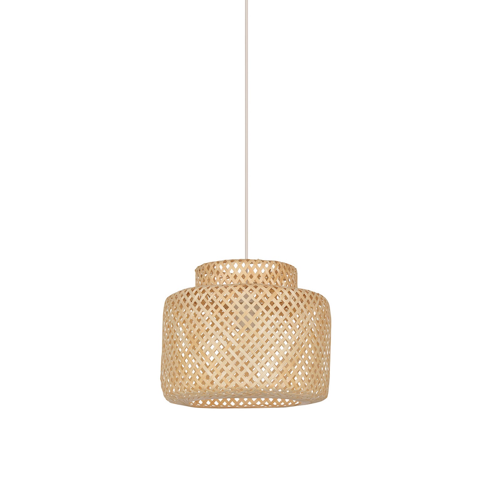 Makassar pendant light, bamboo, Ø 30 cm, bamboo
