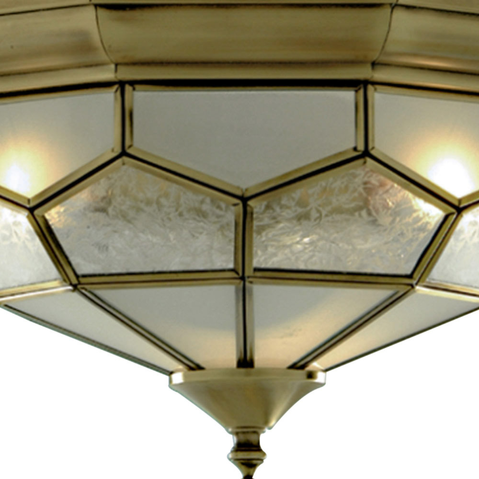 Fraaie plafondlamp FRIDA met glazen inzetstukken