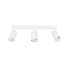 Downlight de carbono, blanco, longitud 45 cm, aluminio, 3 luces.