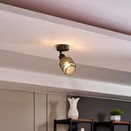 Lindby Eudoria ceiling spot 1-bulb black/gold