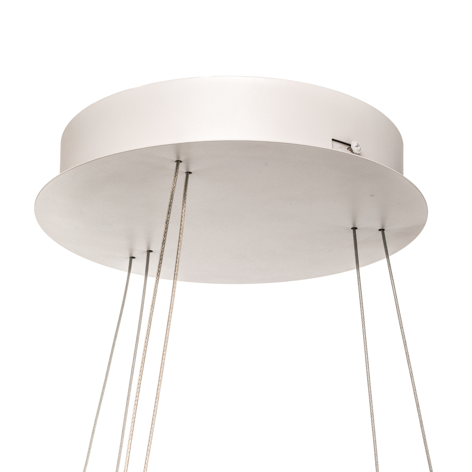 Arcchio Albiona LED hanging light, white, 2 rings