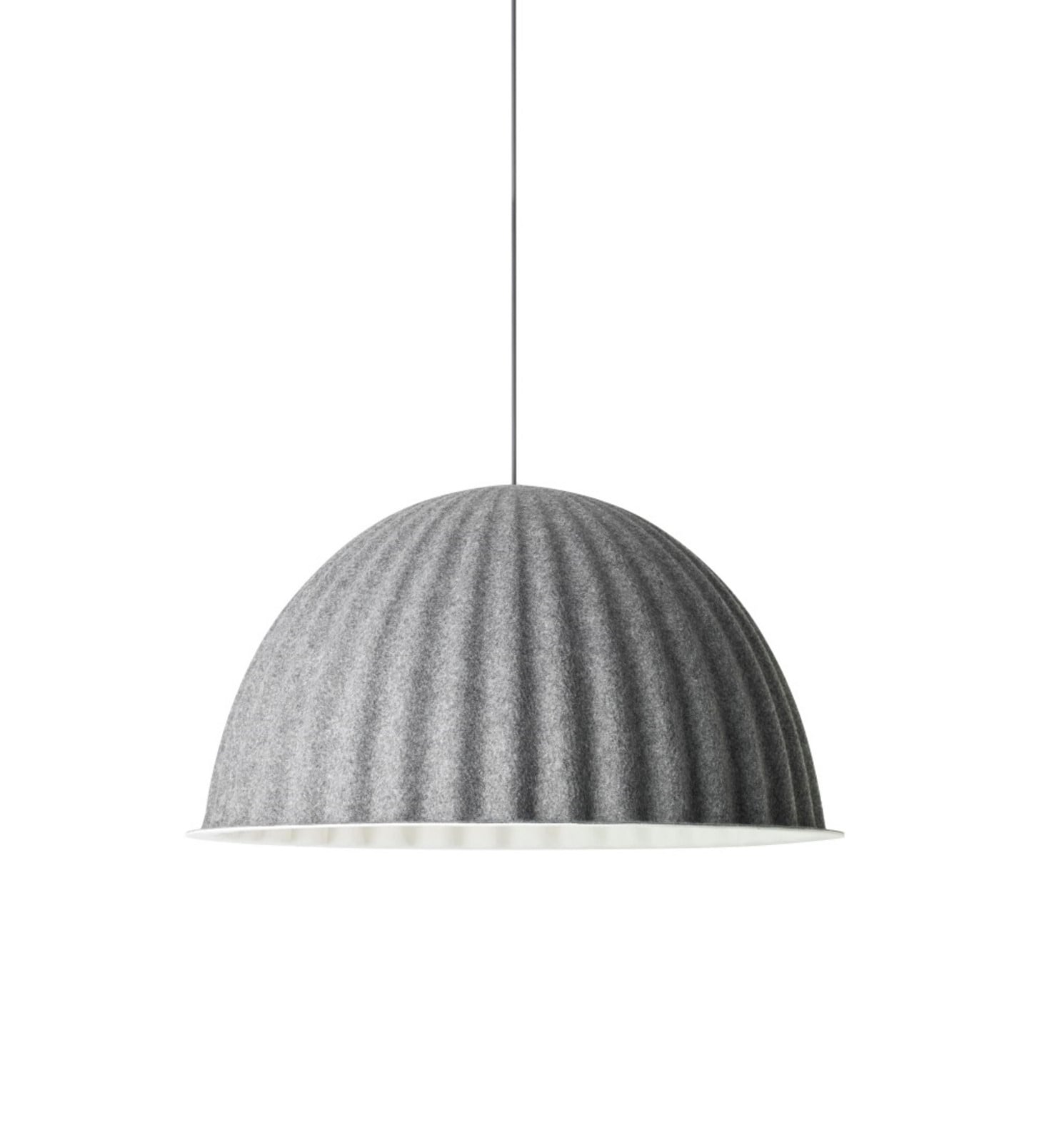 Under The Bell pendellampa Ø82 Grey - Muuto - Matsal - Skandinavisk - Tyg / textil - Med en ljuskälla