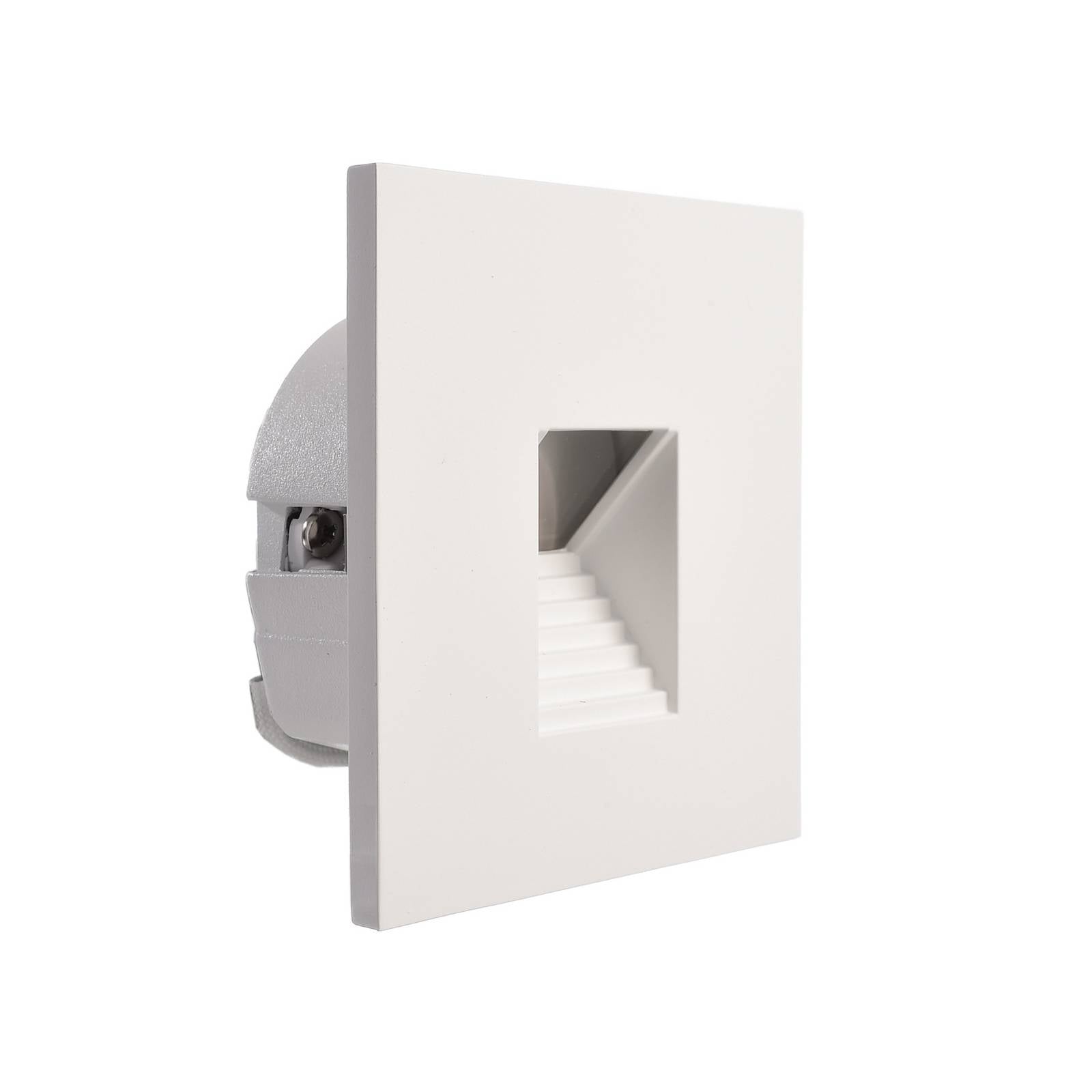 LED-Wandeinbaulampe SET Alwaid, weiß 8 x 8 cm, Stufe 2.700 K