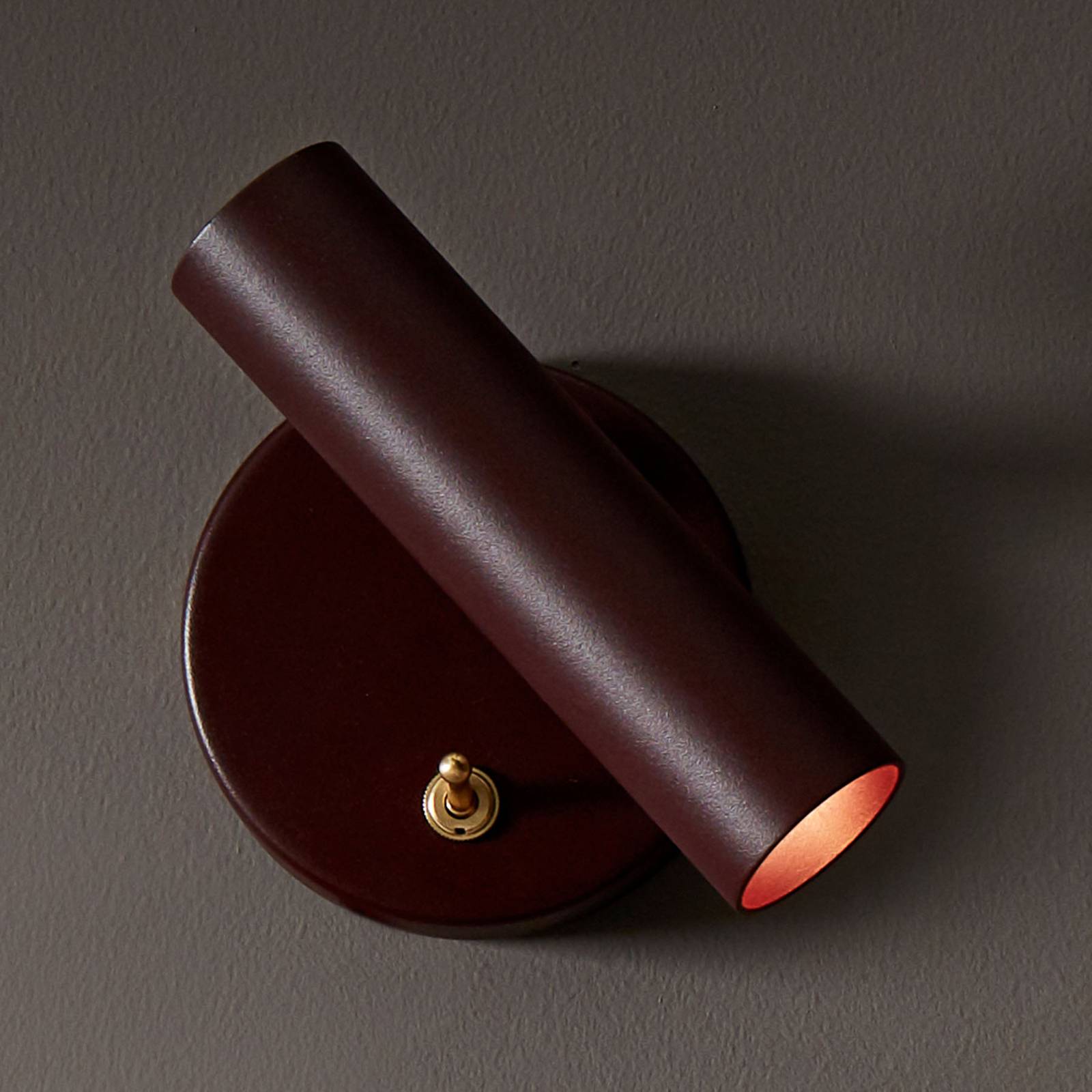 LED-Wandleuchte Slender, dunkelrot