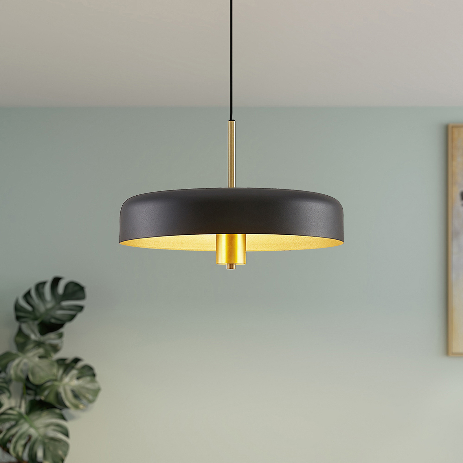 Lucande Filoreta hanglamp, 45 cm, zwart