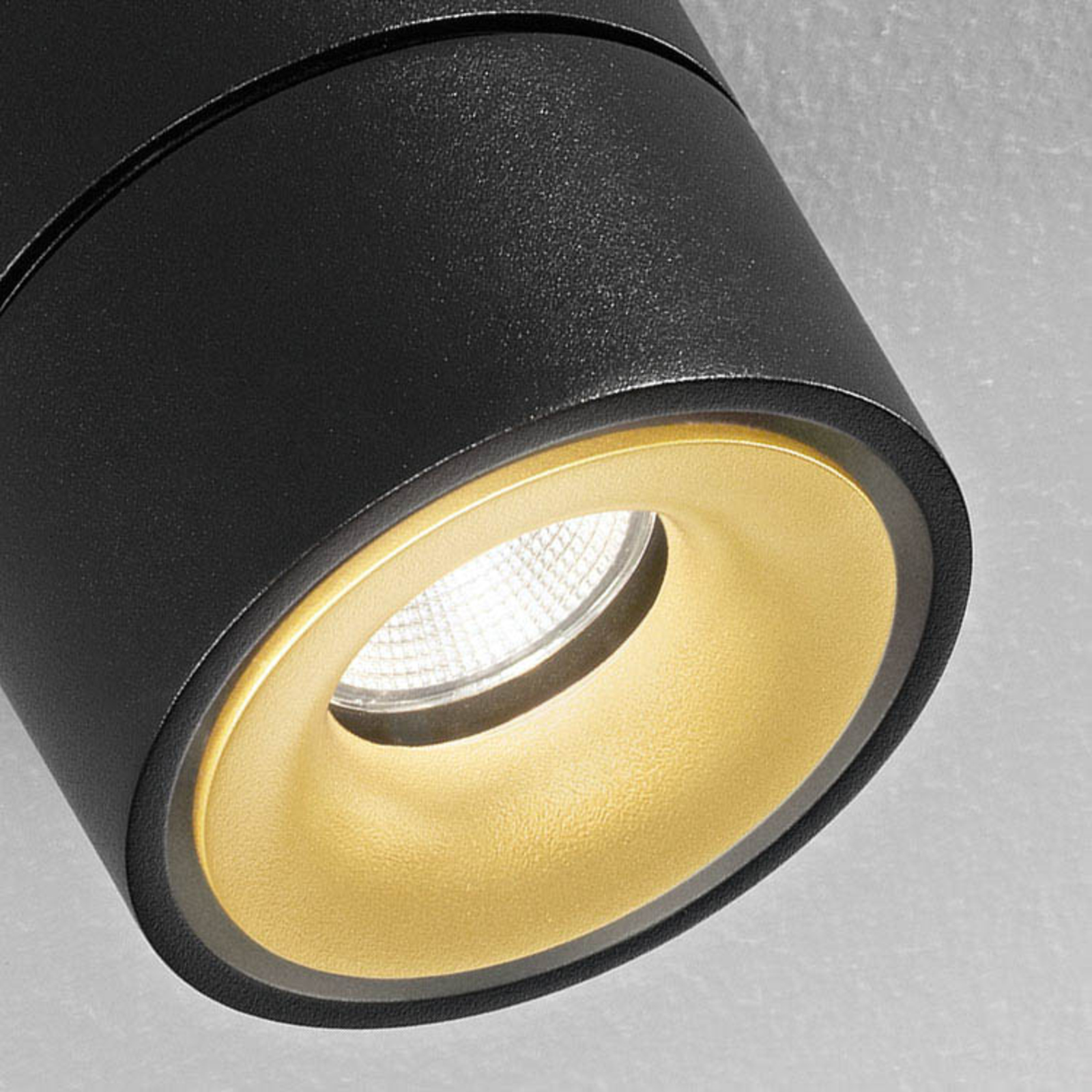 Egger Clippo S Duo LED-Deckenspot, schwarz-gold