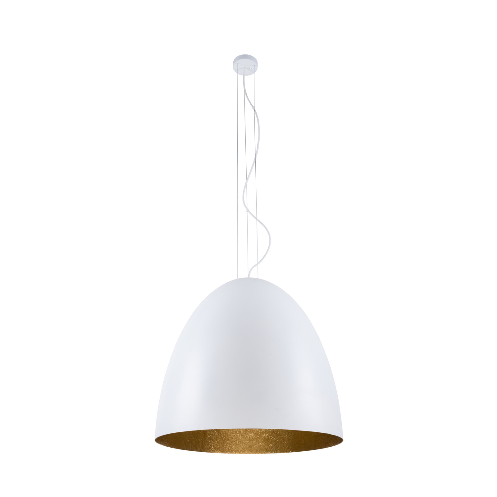 Hanglamp Egg XL van metaal, wit