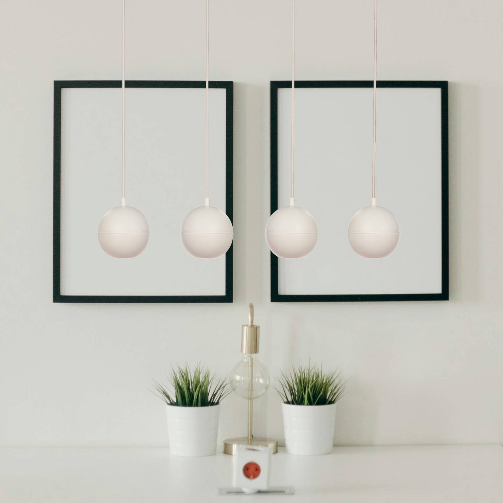 HELam Suspension Midway, 4 lampes, allongée, sable