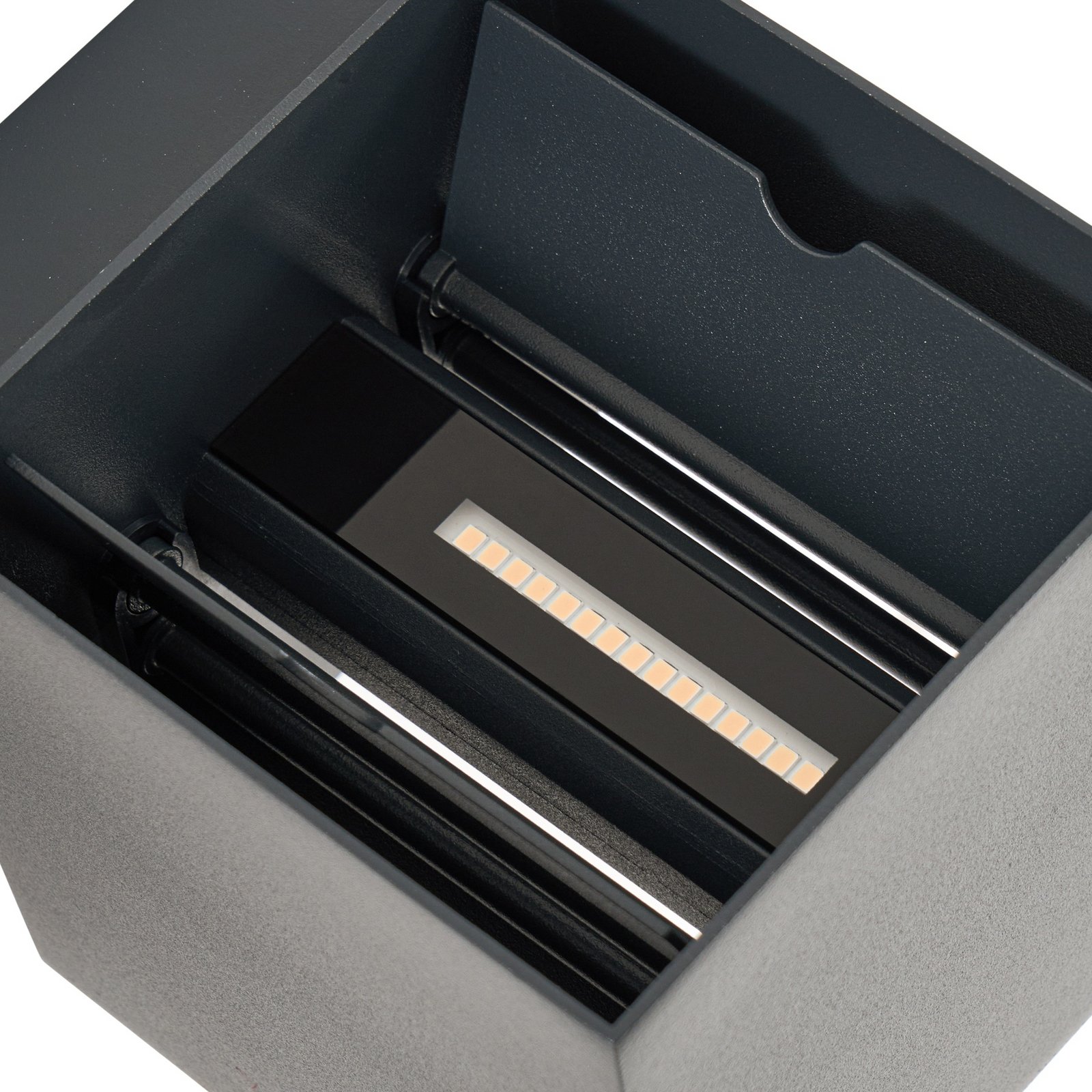 Esani LED Candeeiro de Parede Exterior Antracite - Lindby Esani LED Candeeiro de Parede Exterior Antracite - Lindby