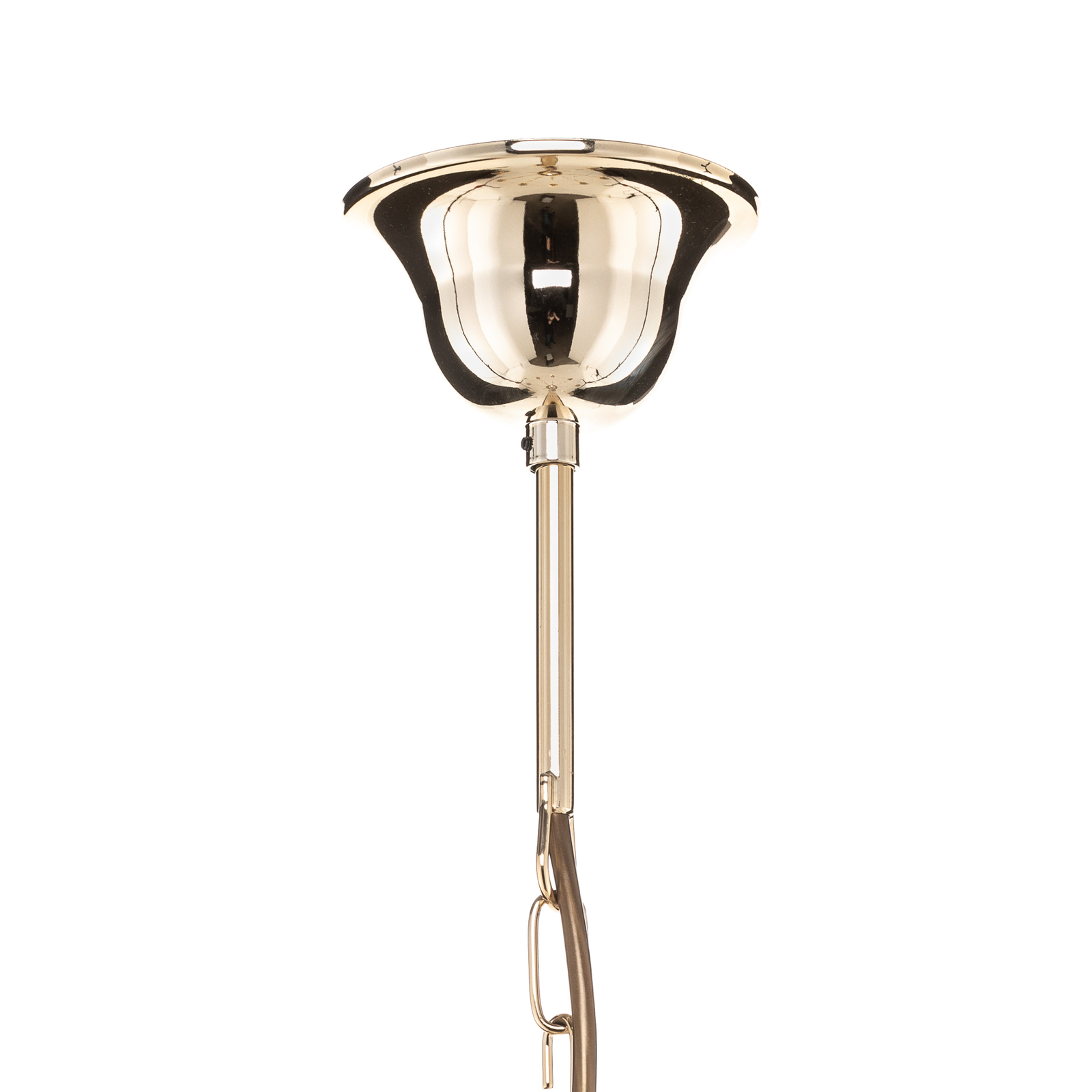 Chandelier Retro, 8-bulb, gold, 120 cm suspension