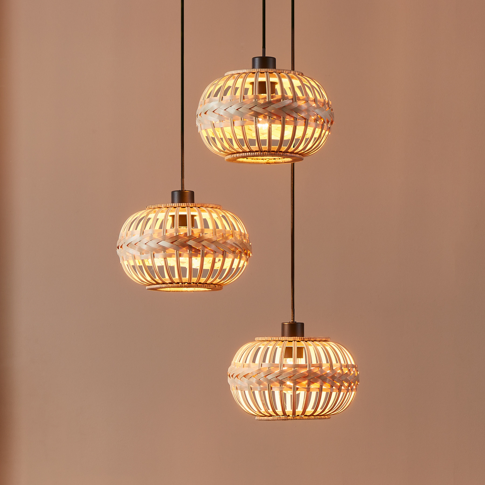 EGLO Amsfield 1 Hängelampe, dreiflammig, rund