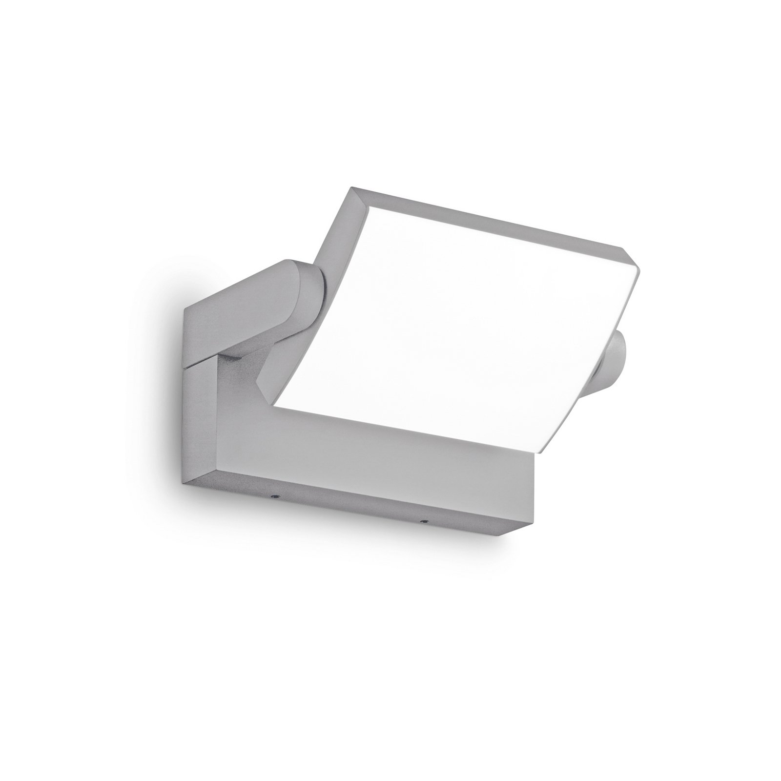 Ideal Lux LED-utomhusvägglampa Swipe, grå, IP54, 3 000 K