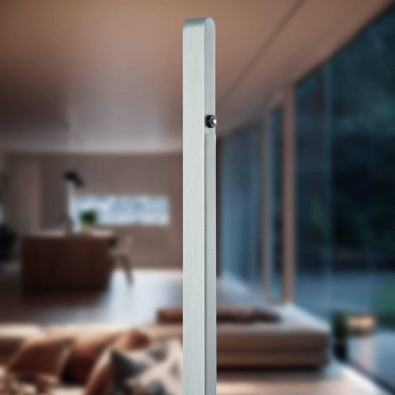 Quitani Talon lampa stojąca LED aluminium anodowane naturalne