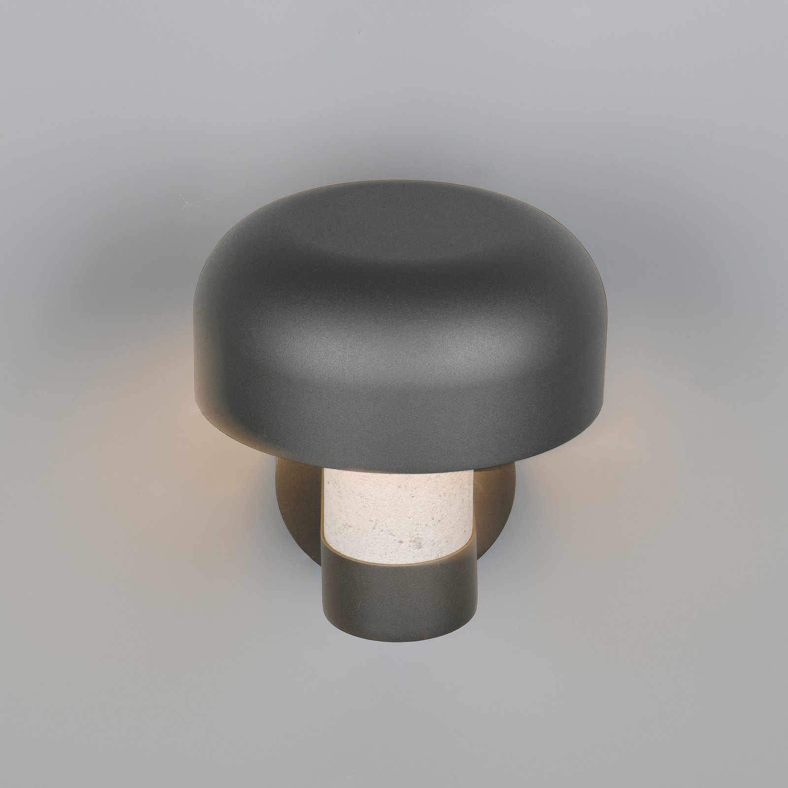 Außenwandleuchte Fraser Sensor grau/Betonoptik, Alu IP54 E27