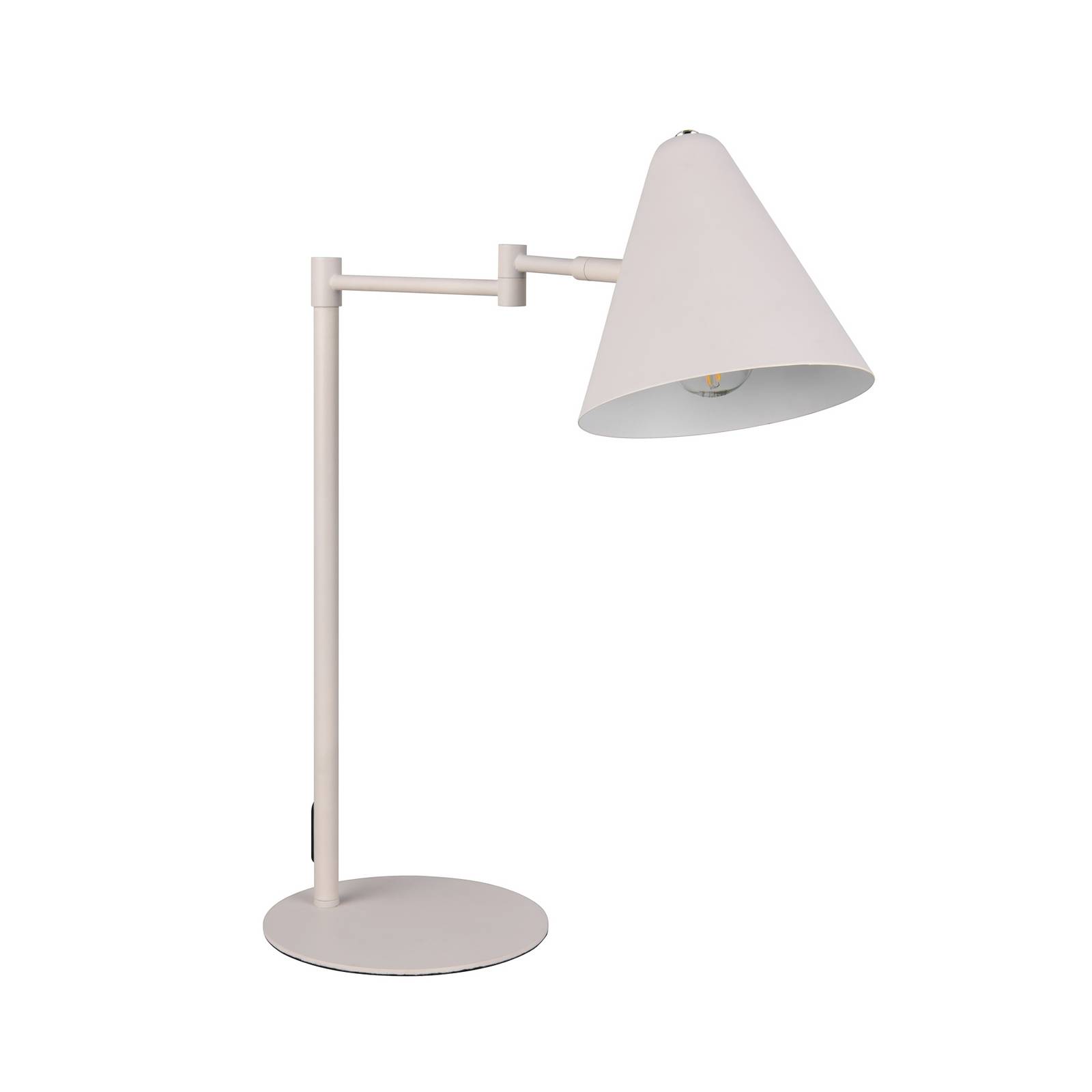 Tischlampe Cosima, hellgrau, Höhe 50 cm, Metall