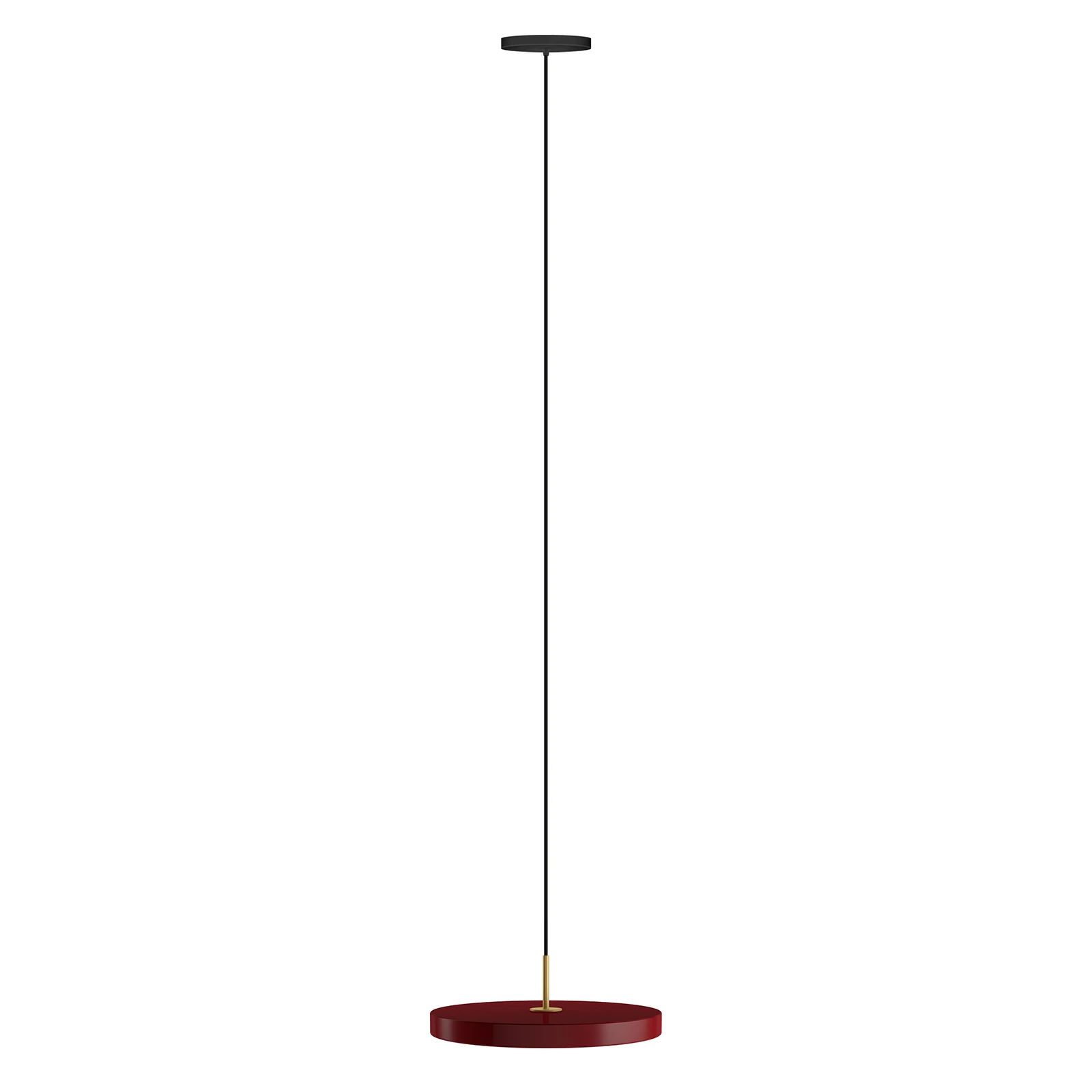UMAGE LED hanging light Asteria Mini, ruby red/brass, Ø 31 cm