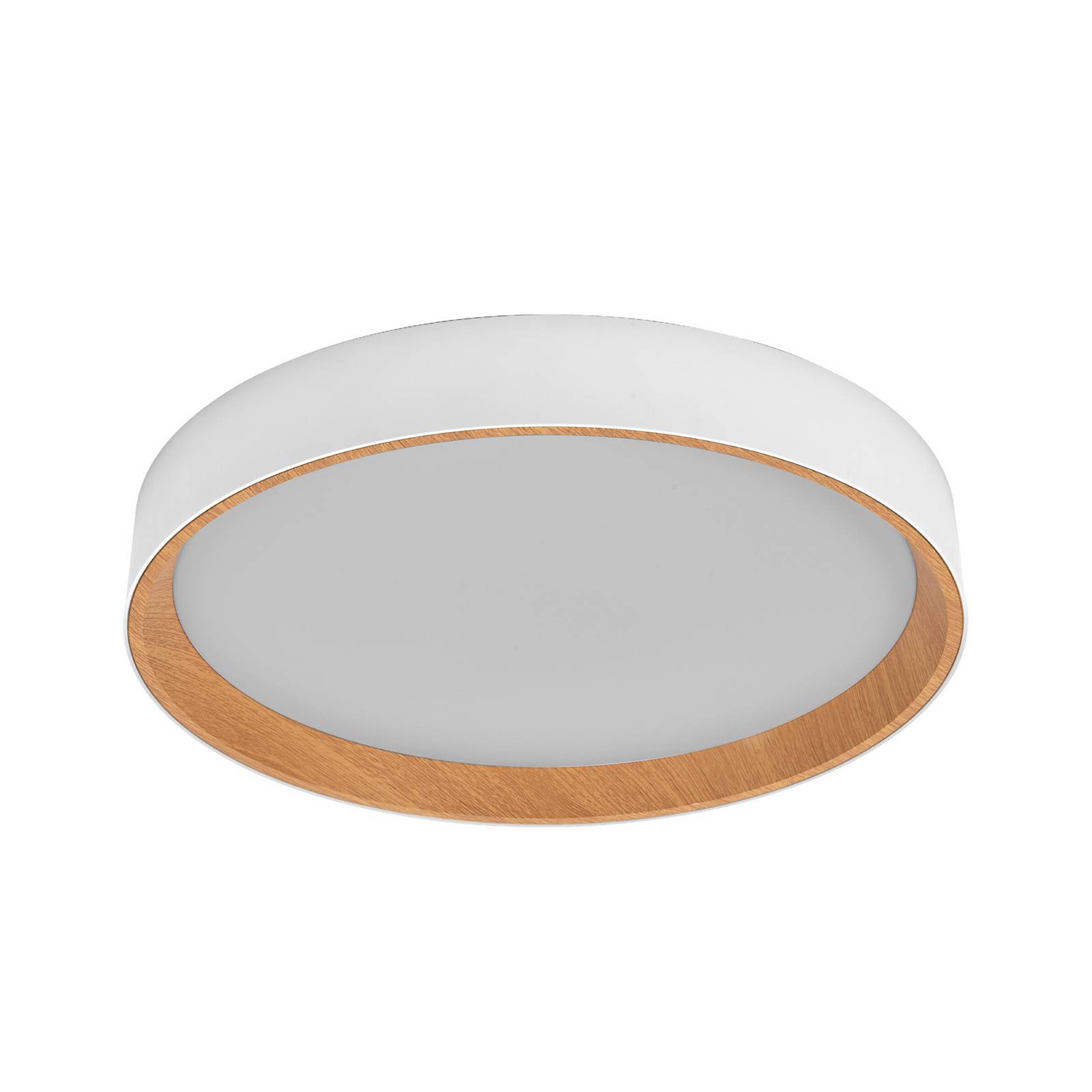 OSRAM LED-Deckenlampe ORBIS LARIOS, weiß/holz Ø 49 cm, dim
