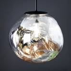 Lampada a sospensione Canopus, colore argento, Ø 36 cm, vetro, E27