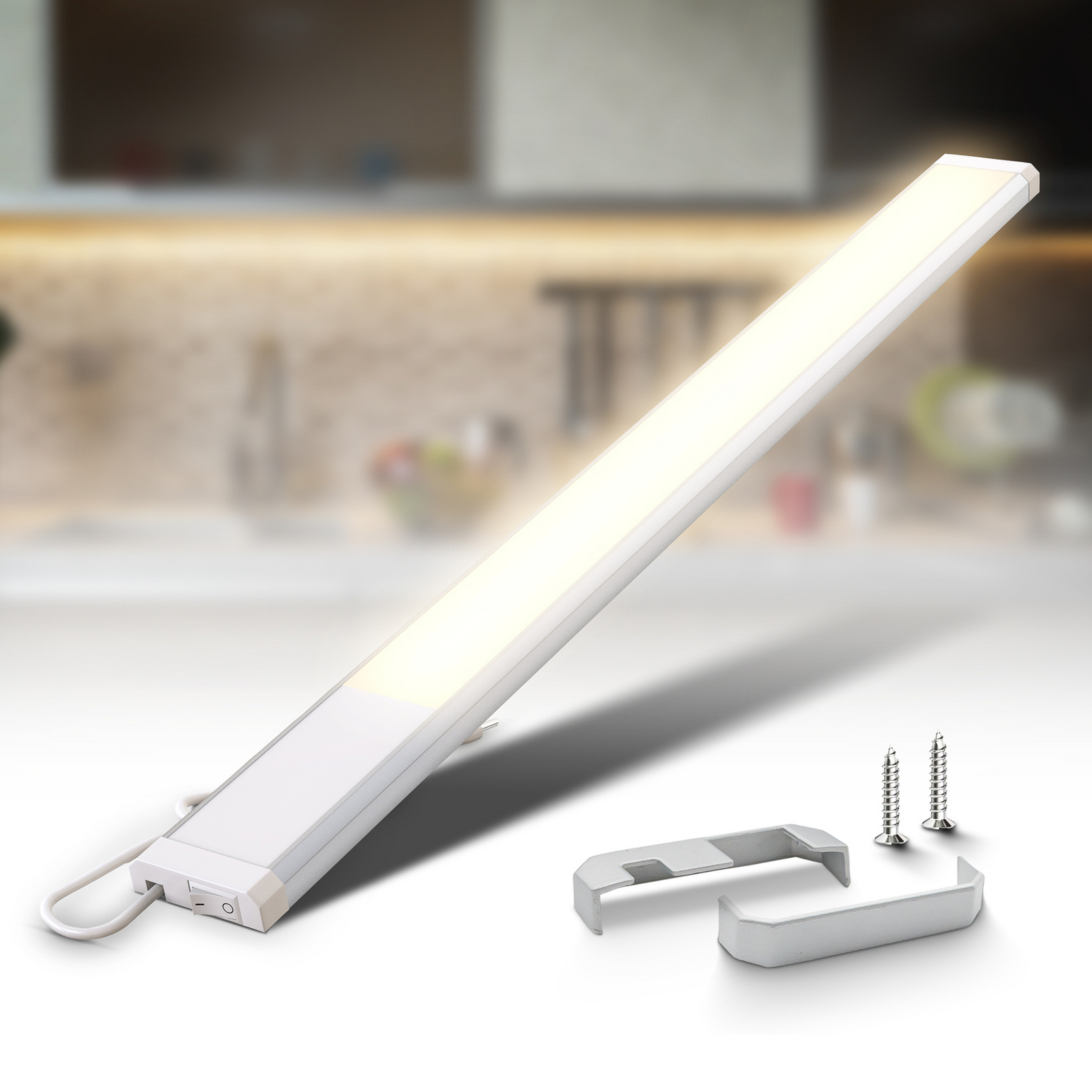 LED meubelverlichting Lord, lengte 57,5 cm, zilver, 3.000 K