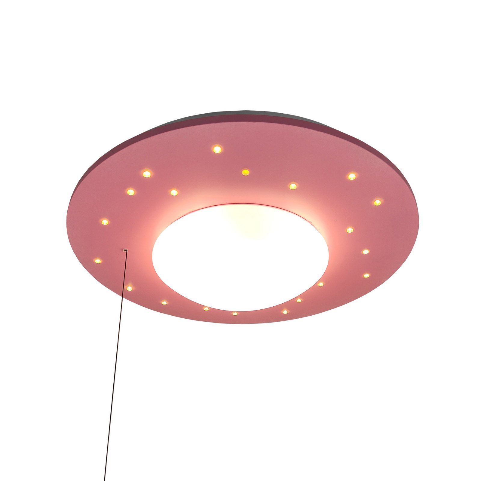 Plafondlamp Starlight met sterrenhemel, roze