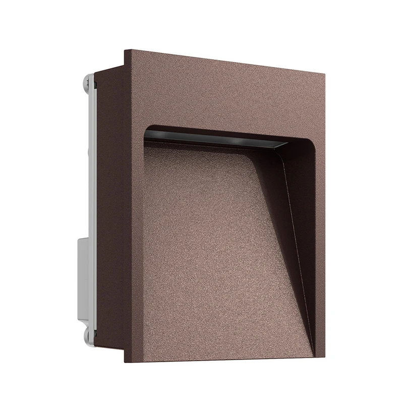FLOS - My Way Outdoor Built-in Wall Lamp 110X100 4000K Deep Brown
