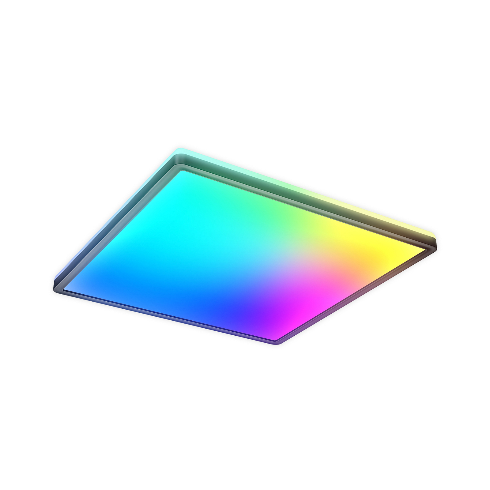 LED paneel Slim met afstandsbediening RGBW, 42 x 42 cm, zwart,