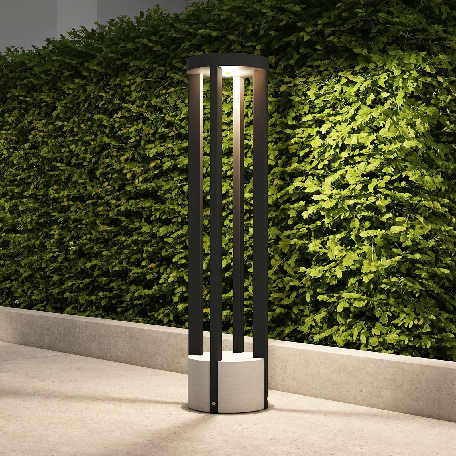 Kalisa Round LED Puutarhavalaisin H68 Dark Grey - Lucande Kalisa Round LED Puutarhavalaisin H68 Dark Grey - Lucande