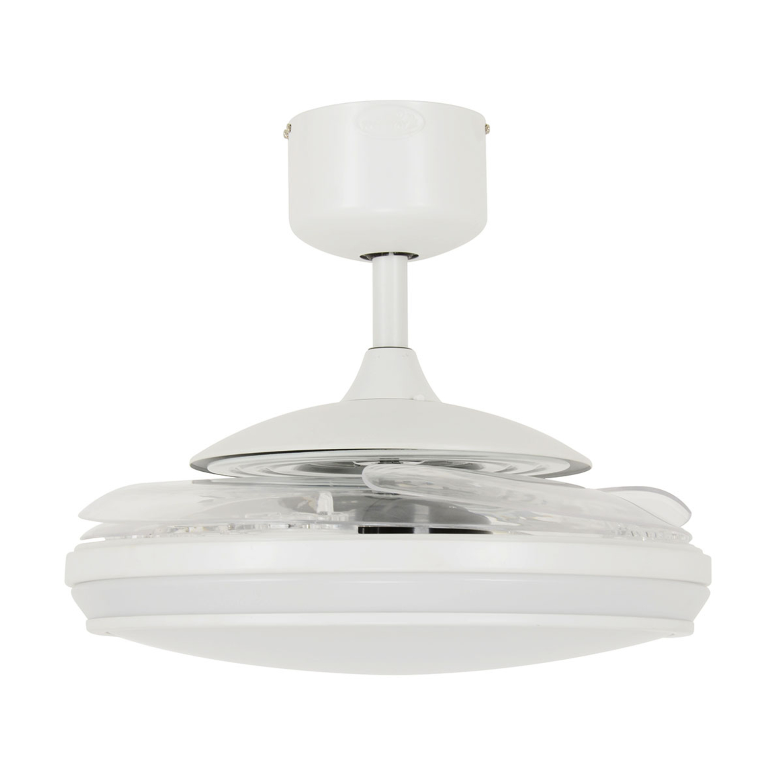 Faro LED ventilador de techo Fanaway Evo 1 blanco 121 cm silencioso