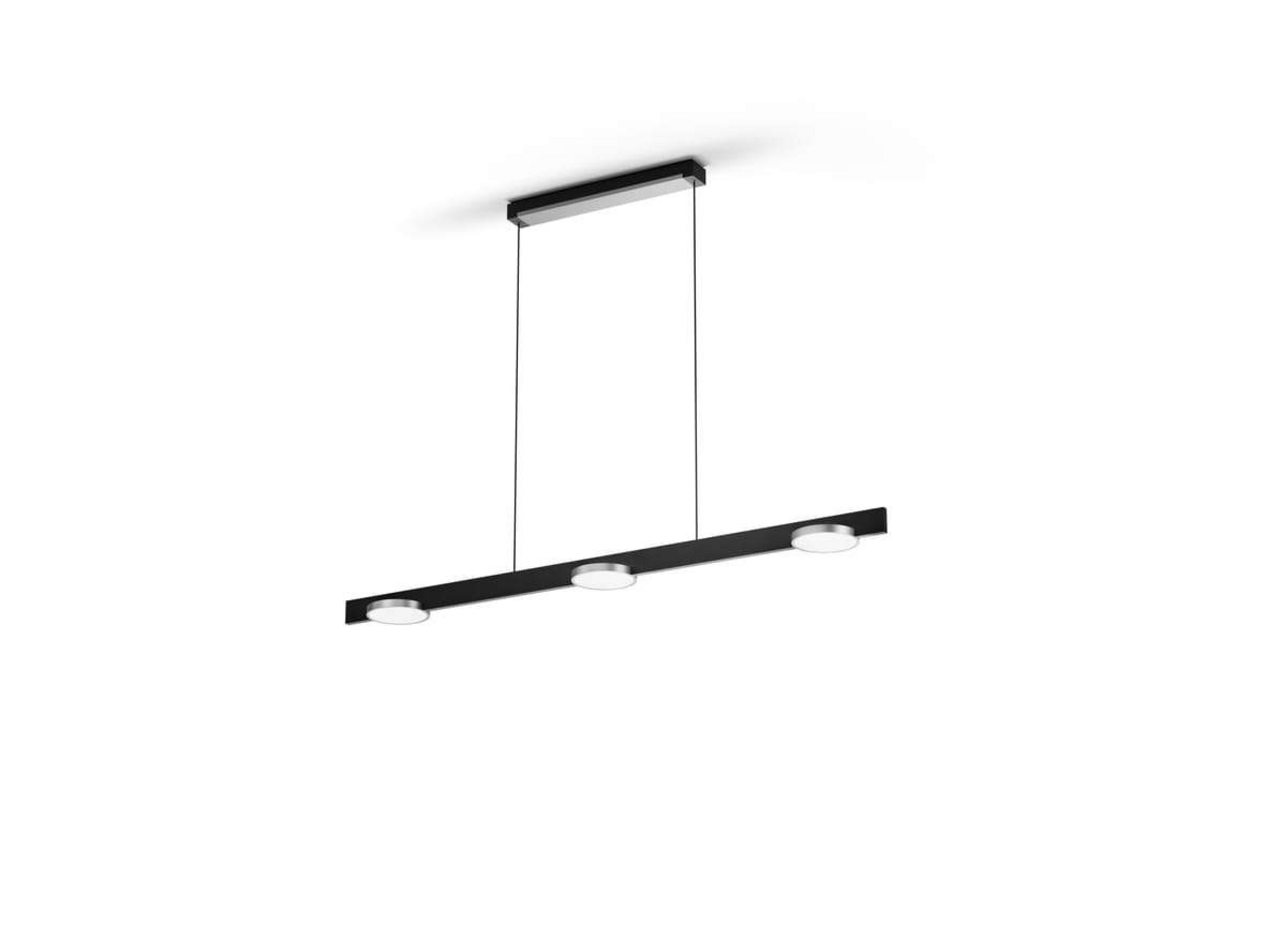 Inlay S1250 Linear hanging light, black/silver - Light-Point