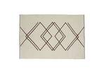 Rhomb Rug 120x180 White/Burgundy - Hübsch