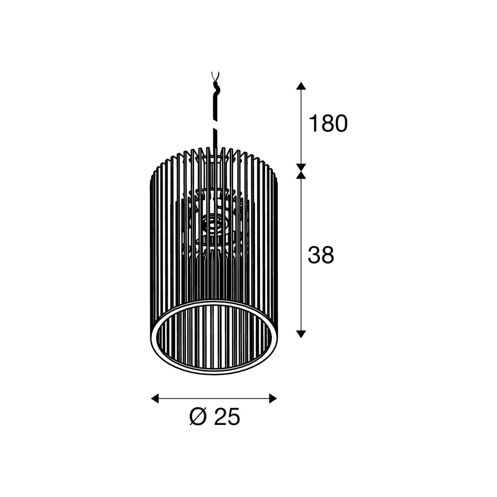 Suspension Wud Cylindrical Matt Natural - SLV Suspension Wud Cylindrical Matt Natural - SLV