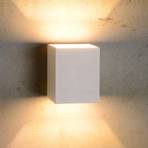 Wall light Xera, white, 10 cm, up/downlight, aluminium