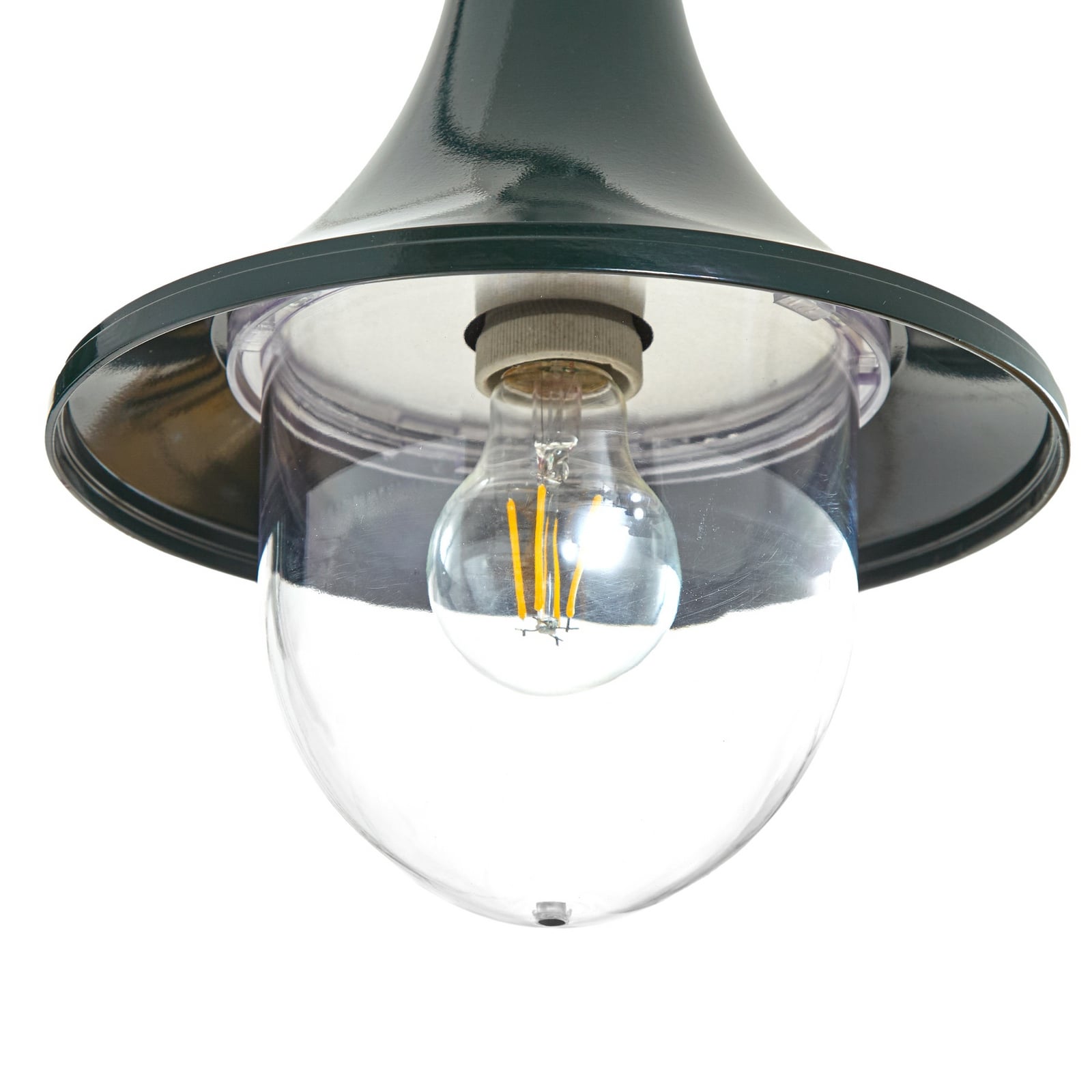 Vonkajšie nástenné svietidlo Daphne, E27, zelené, IP44, kovové – Lindby