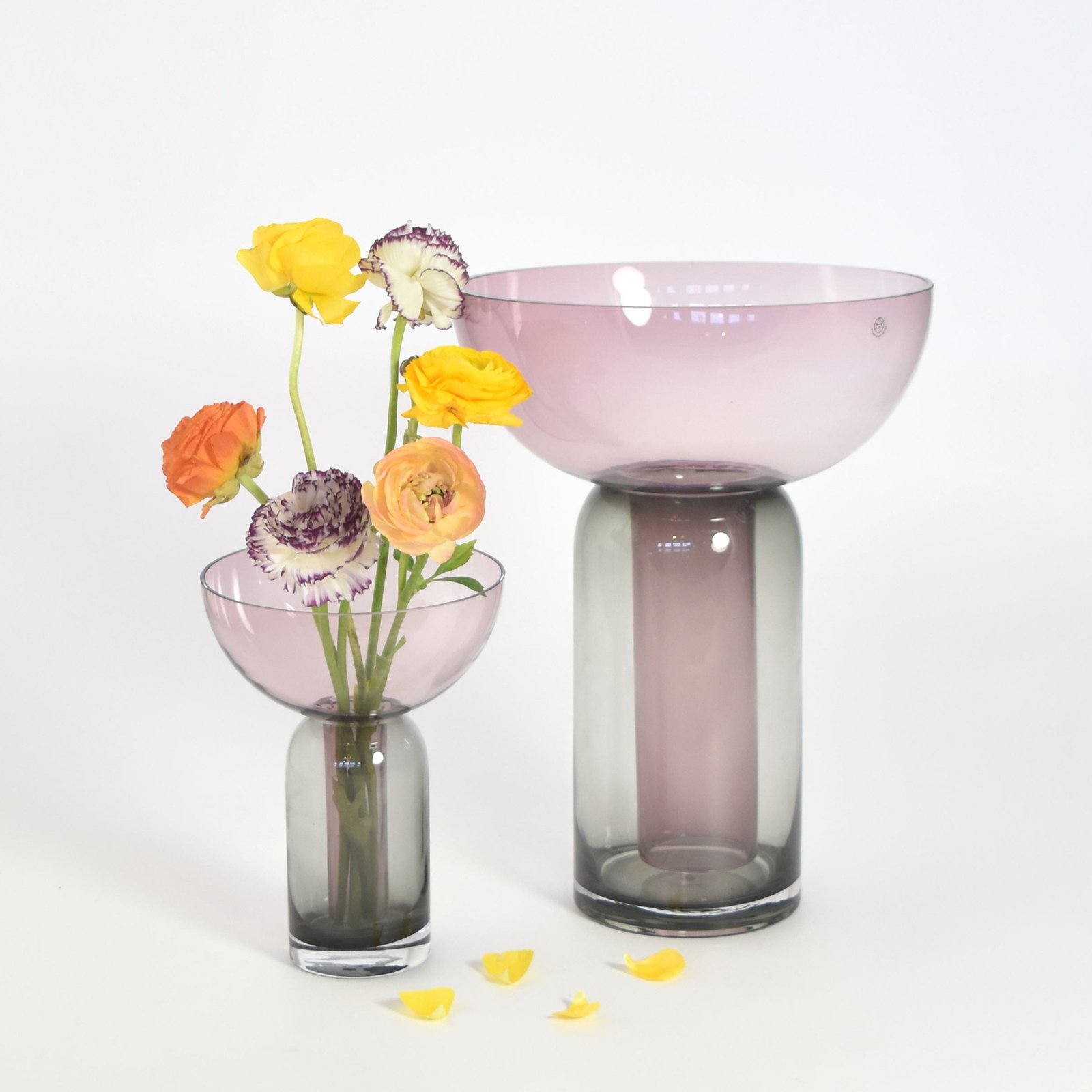Torus Vase Ø25 Schwarz/Rose - AYTM