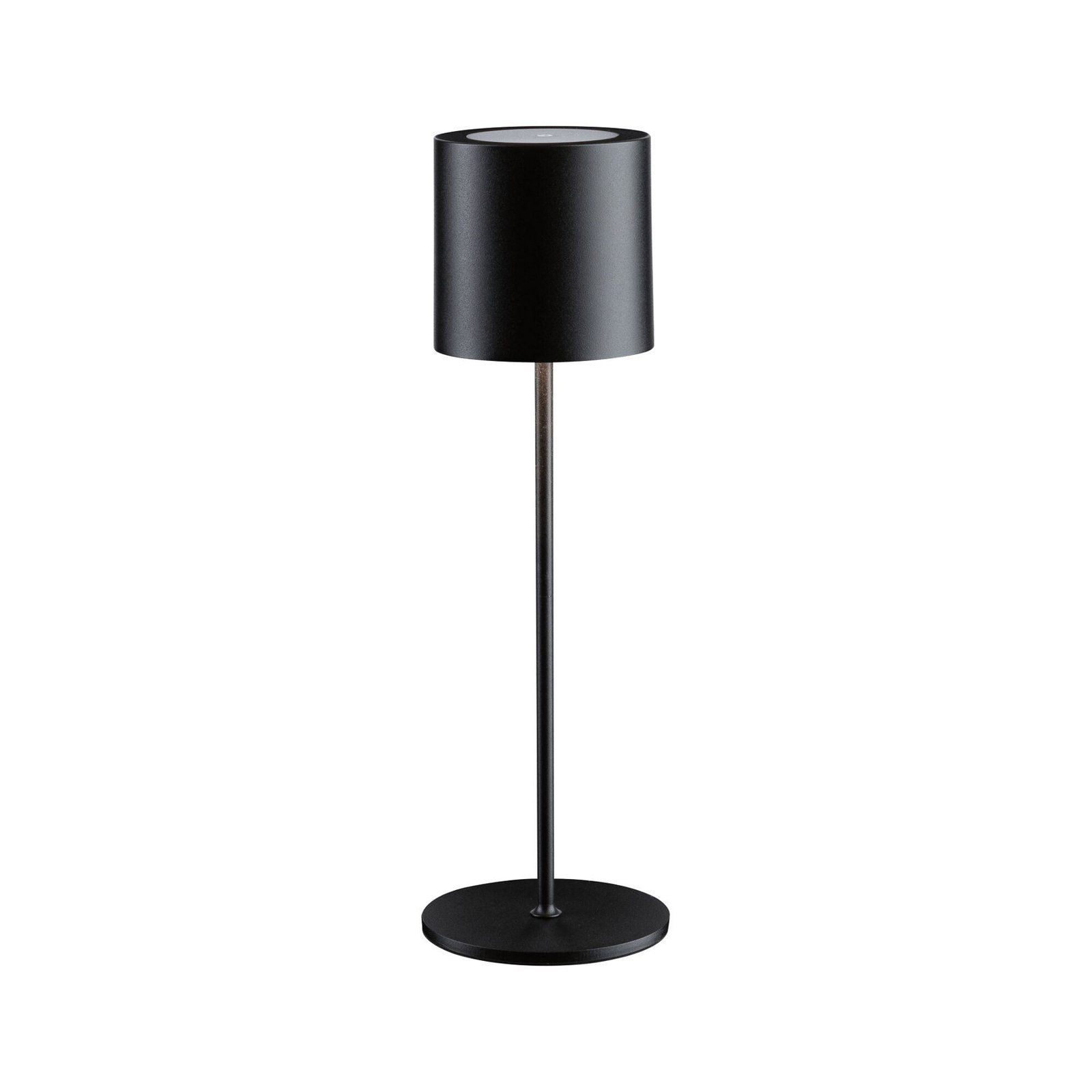 Paulmann Lampe de table LED à accu Tuni, noir, plastique, IP44