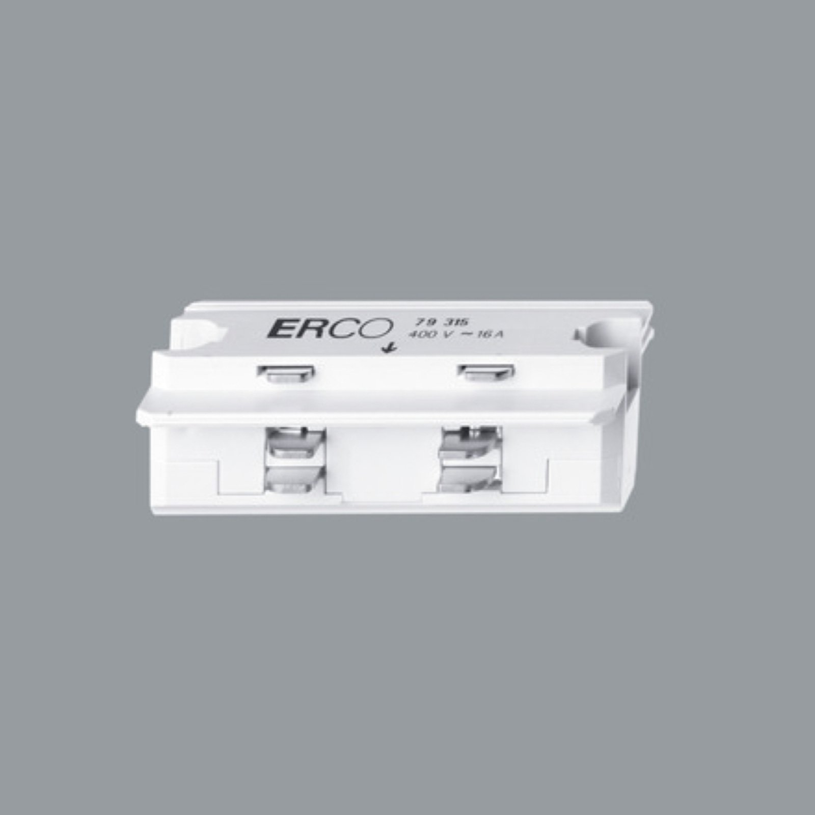 ERCO kobling for strømskinner direkte hvite