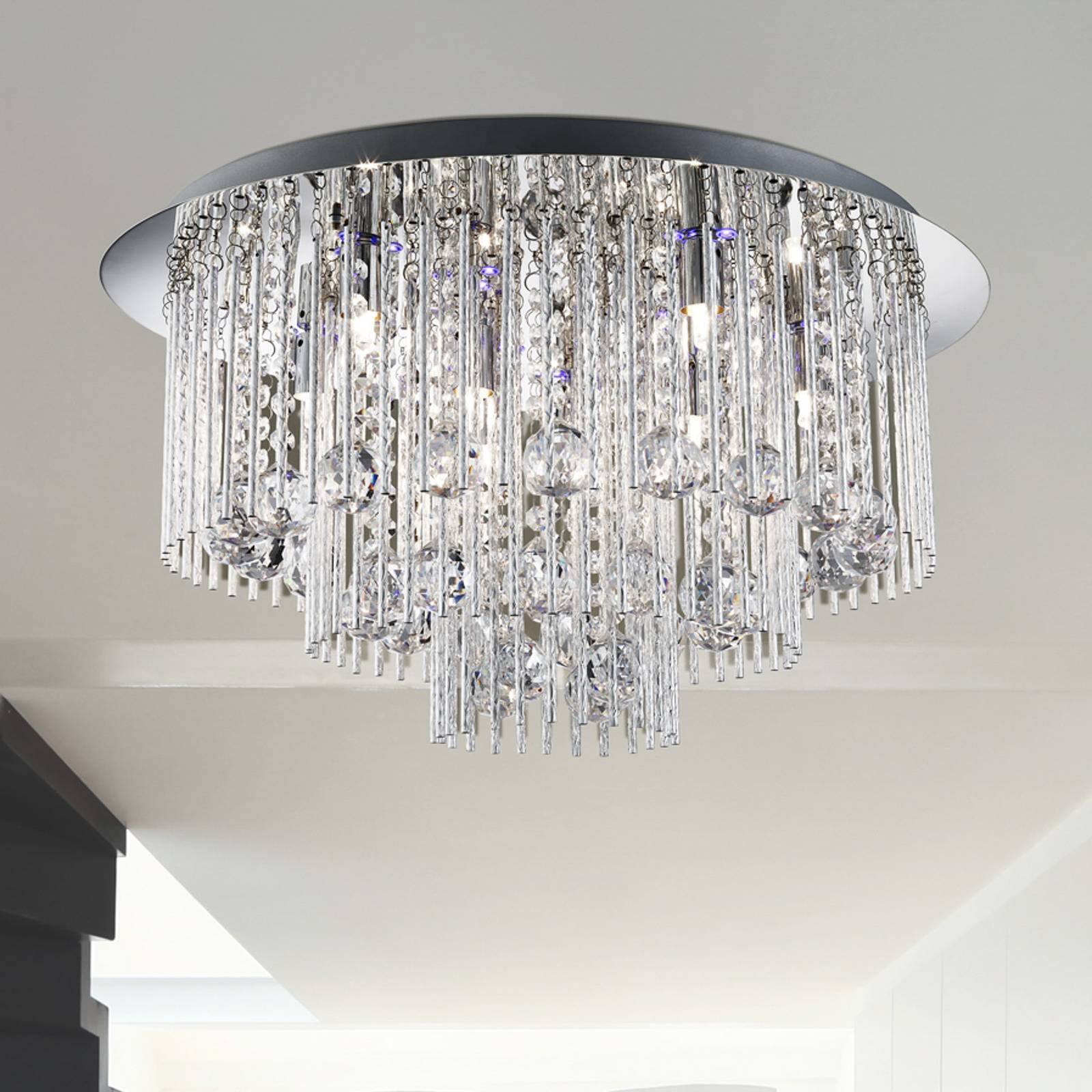 Photos - Chandelier / Lamp Searchlight Beatrix ceiling lamp, crystal, remote control 