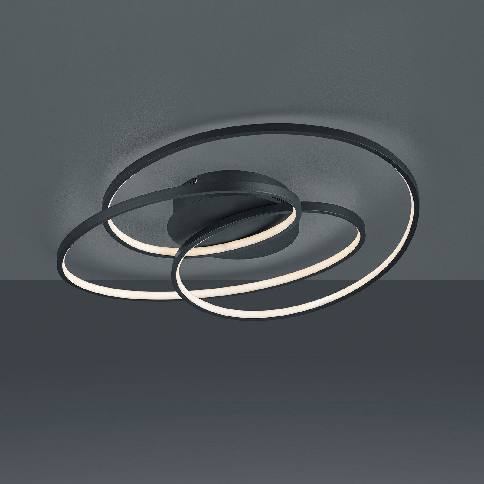 Plafonieră LED Gale 60 cm negru mat