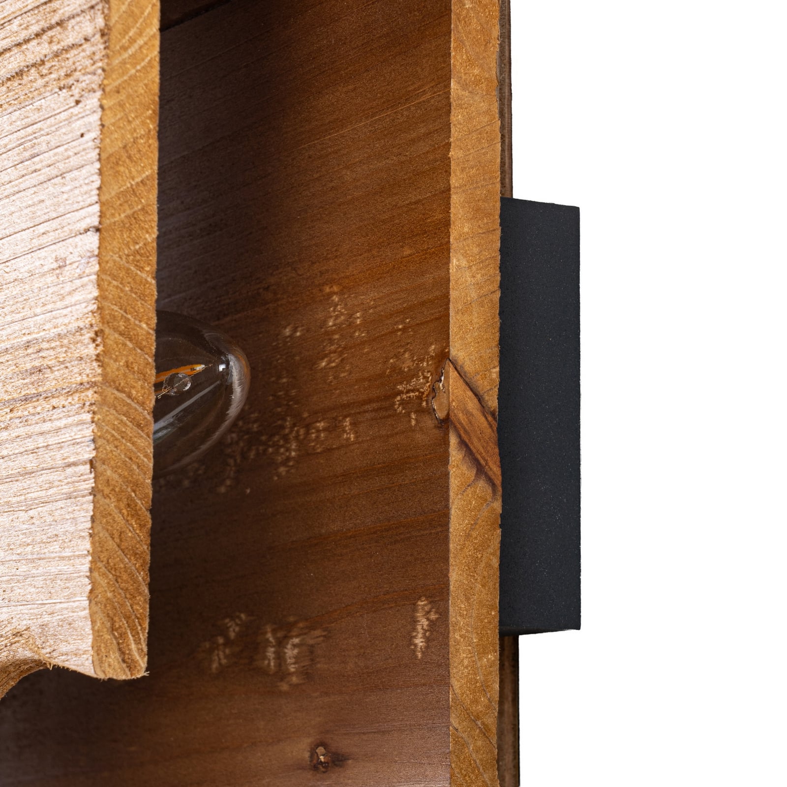 Applique murale Tarry, bois, largeur 45 cm, 2 x E14 - Lucande