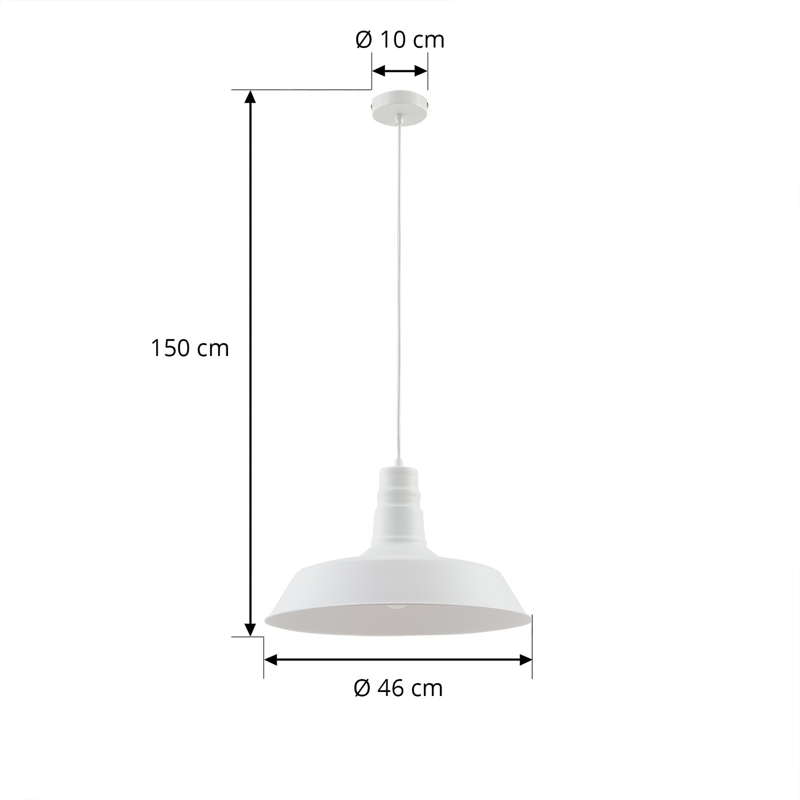 Laylan Suspension Ø46 Blanc - Lindby