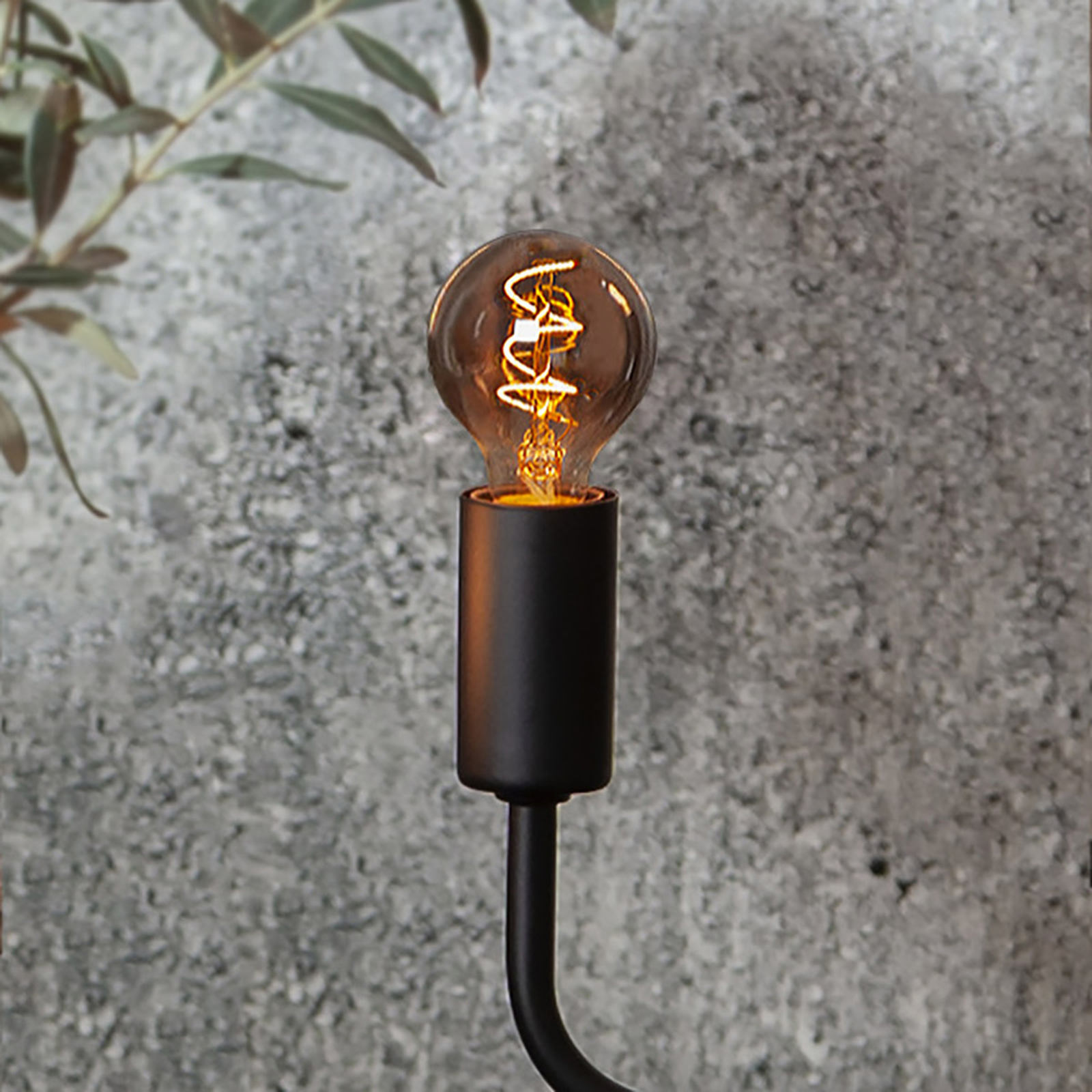 LED bulb P45 E14 3W 1,800 K smoky grey