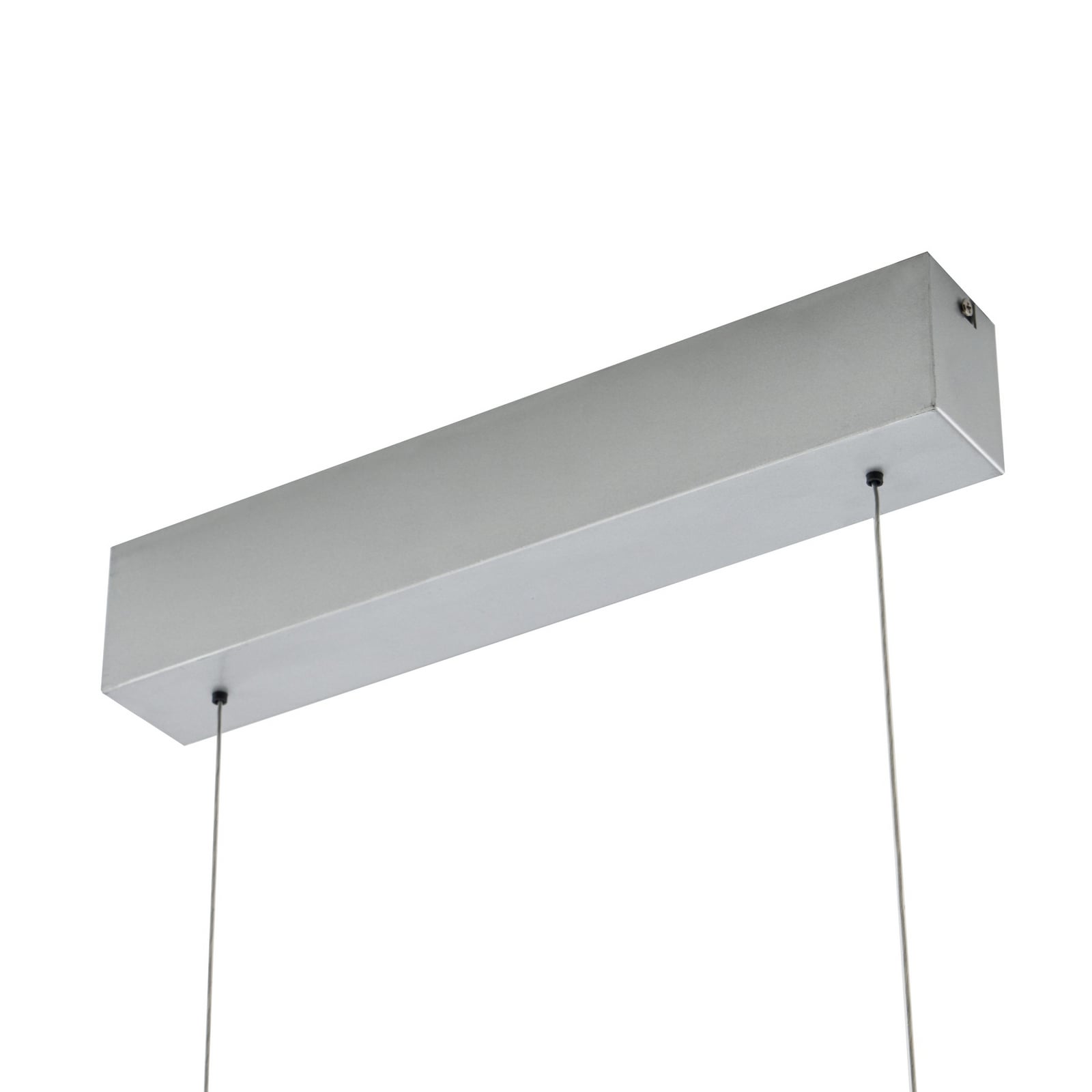 Quitani LED hanglamp Lisene, walnoot/zilver CCT 117 cm, dimbaar