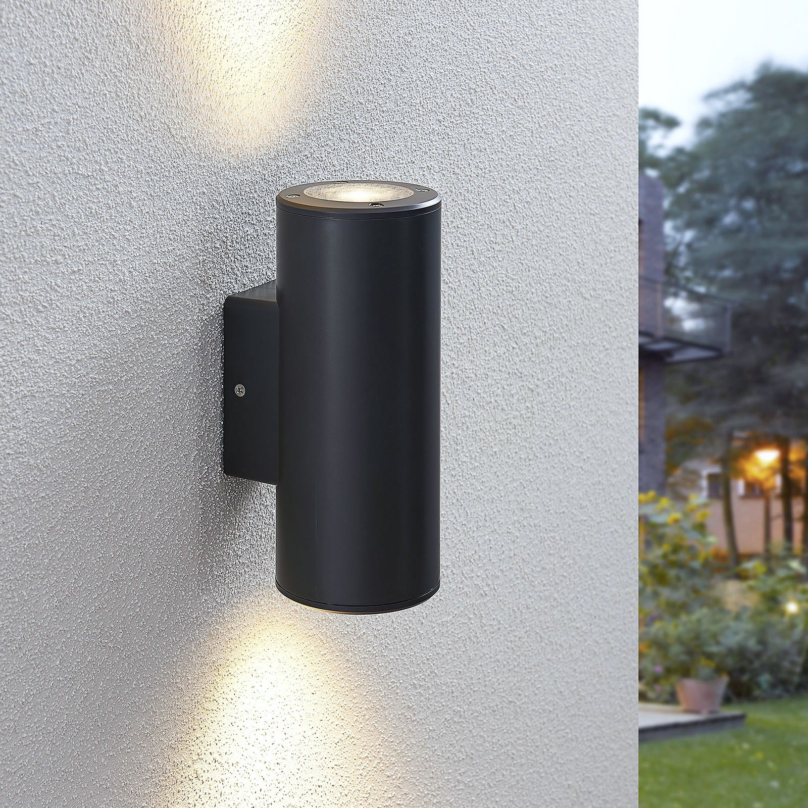 Nati Round Aplique Exterior IP54 Dark Grey - Lindby