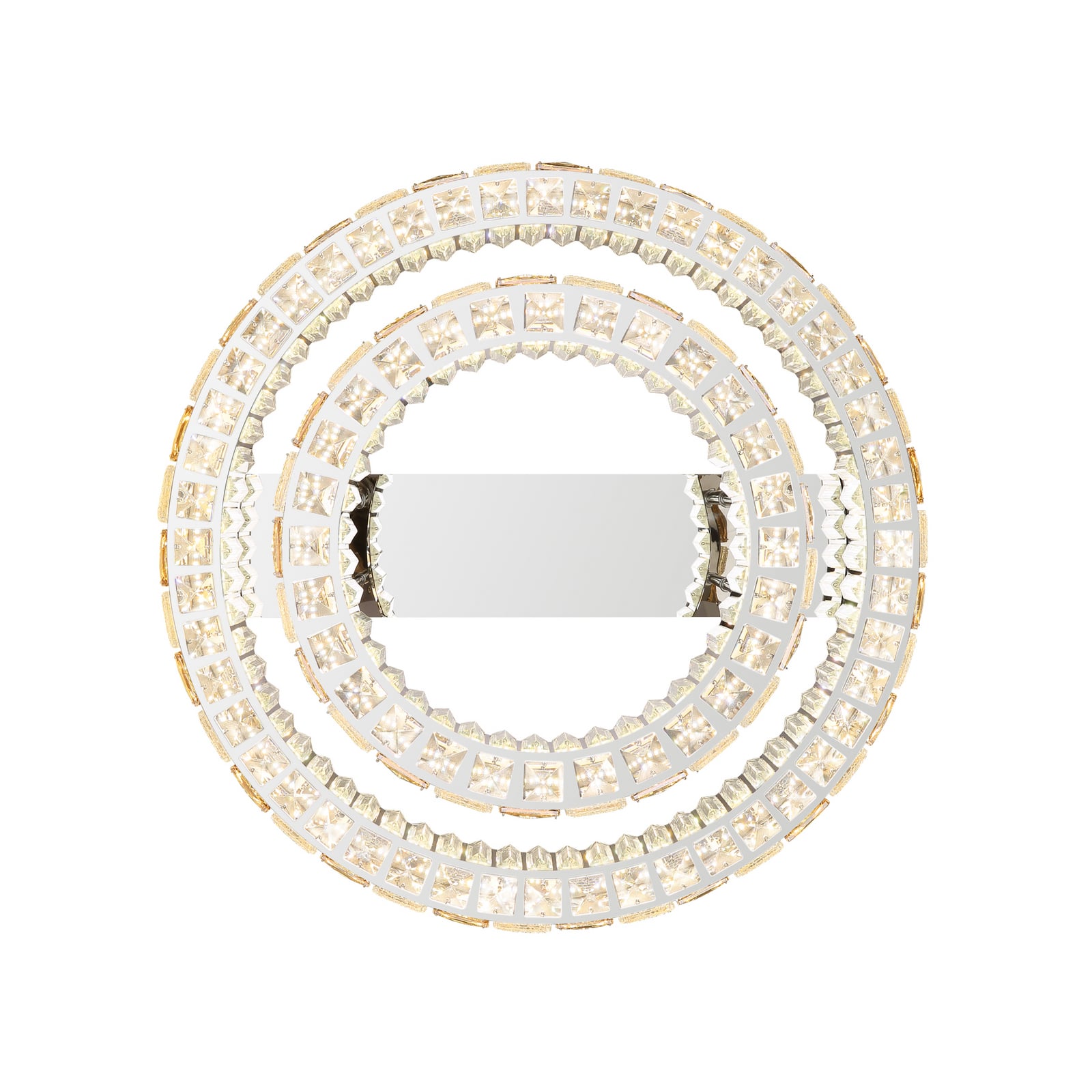 LED-Deckenleuchte Lidia, amber/klar, Glas, CCT, dimmbar