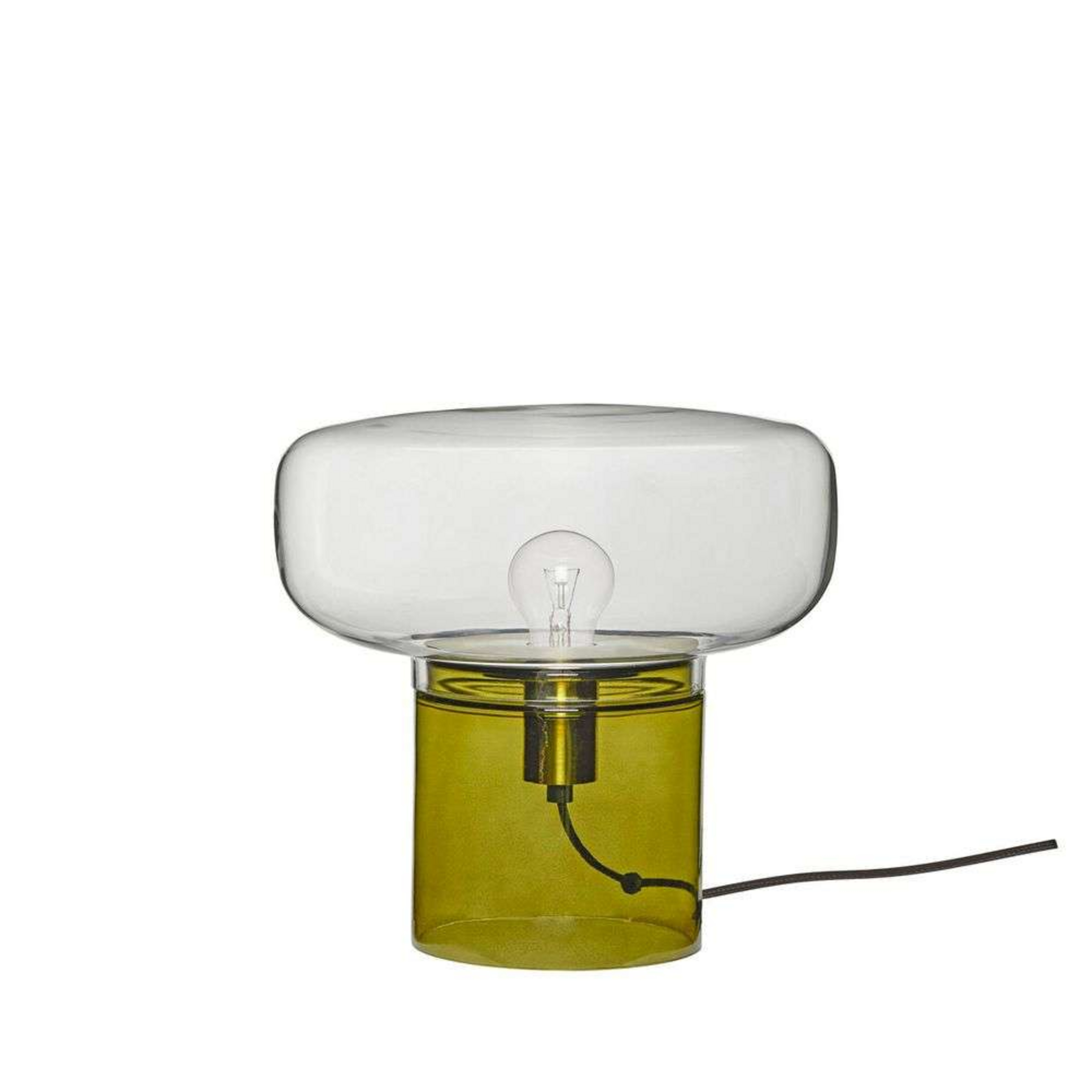 Crave Lampe de Table Clear/Dark Green - Hübsch