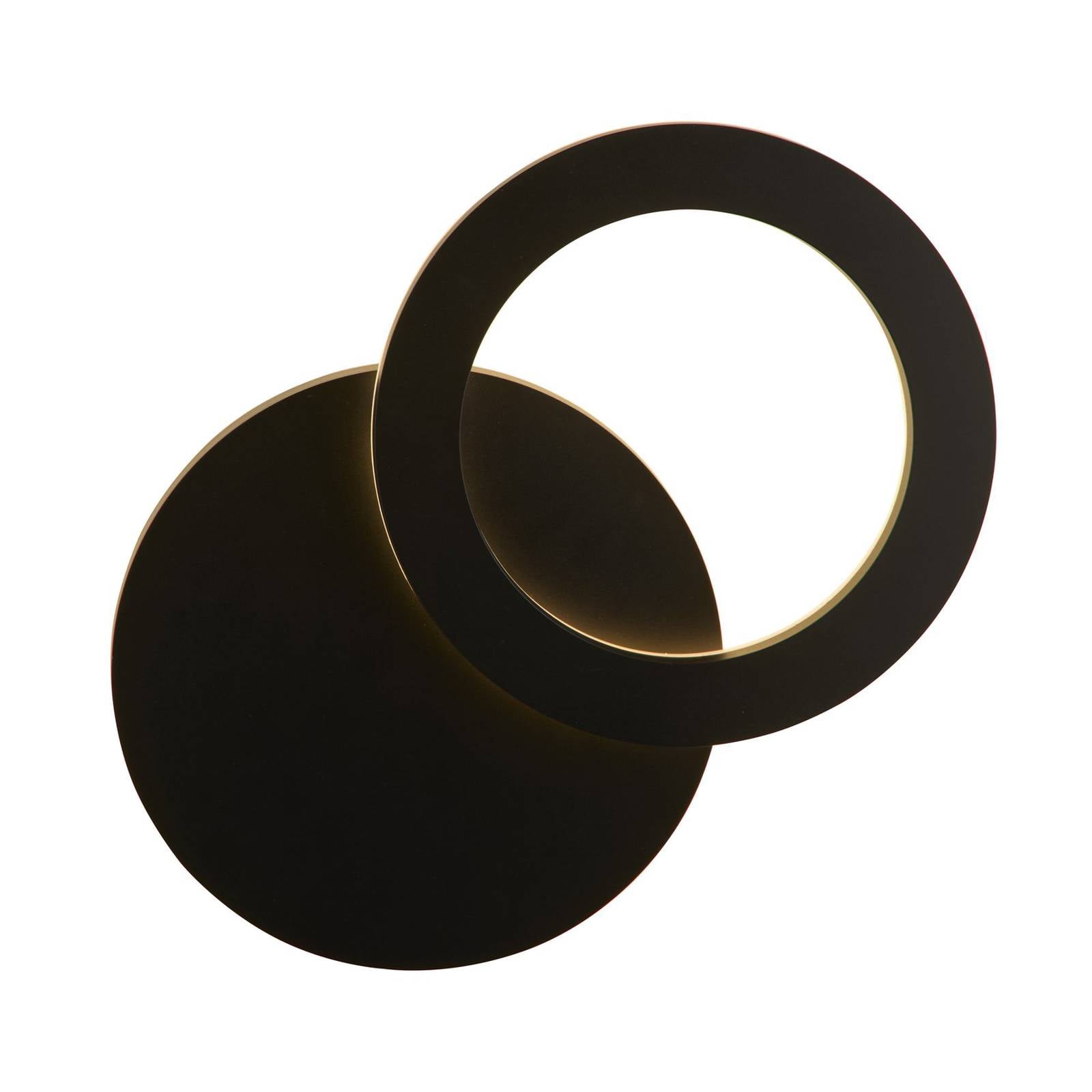 LED-Außenwandleuchte Hyde schwarz Ø 21 cm Alu indirekt