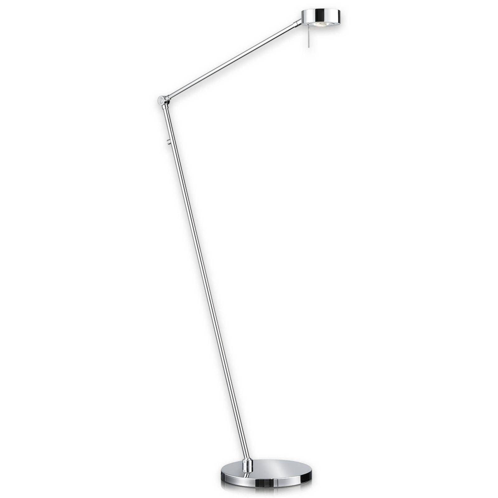 LED-vloerlamp Elegance, 3-scharnieren, chroom