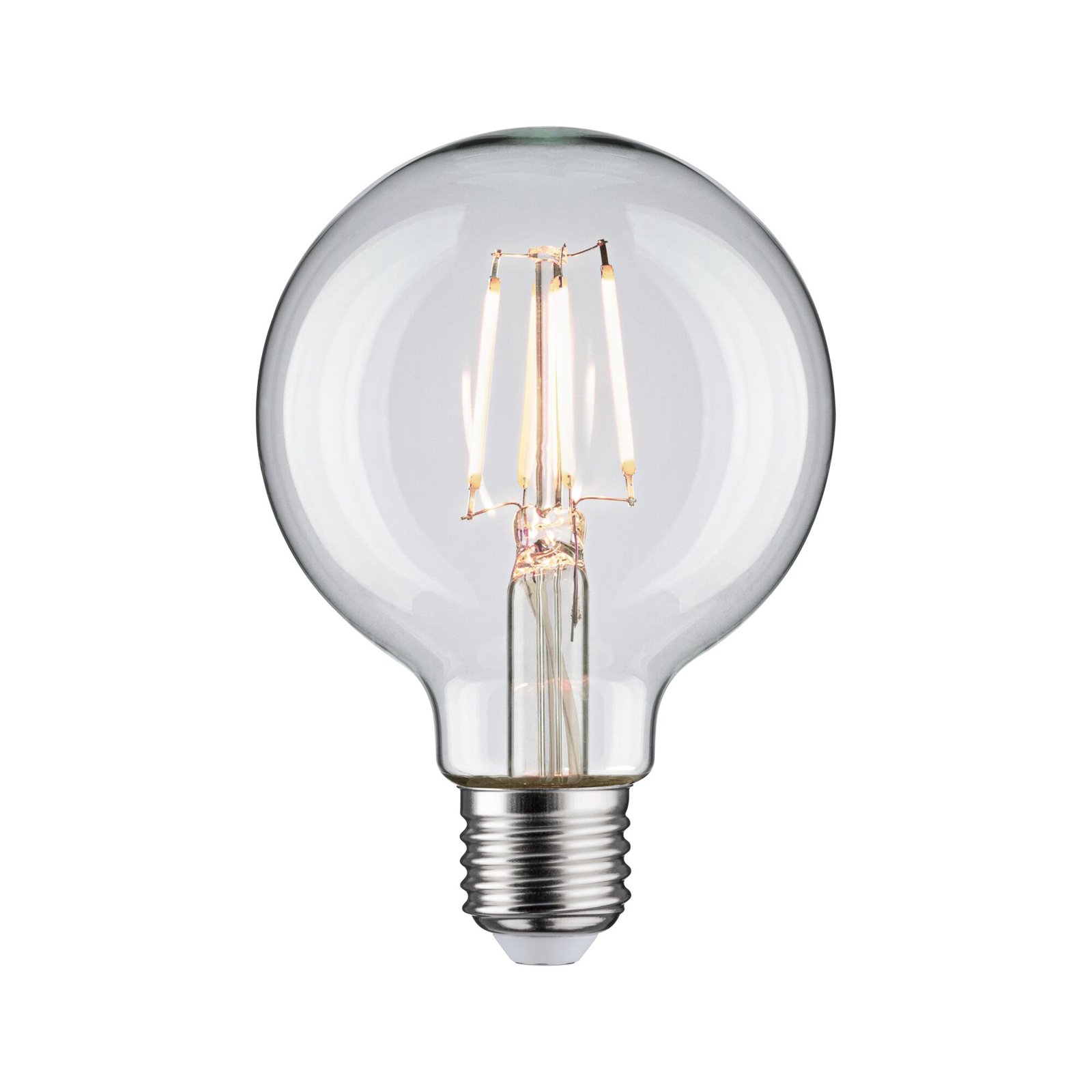 Lâmpada LED de incandescência G80 E27 4,8 W transparente 4.000 K