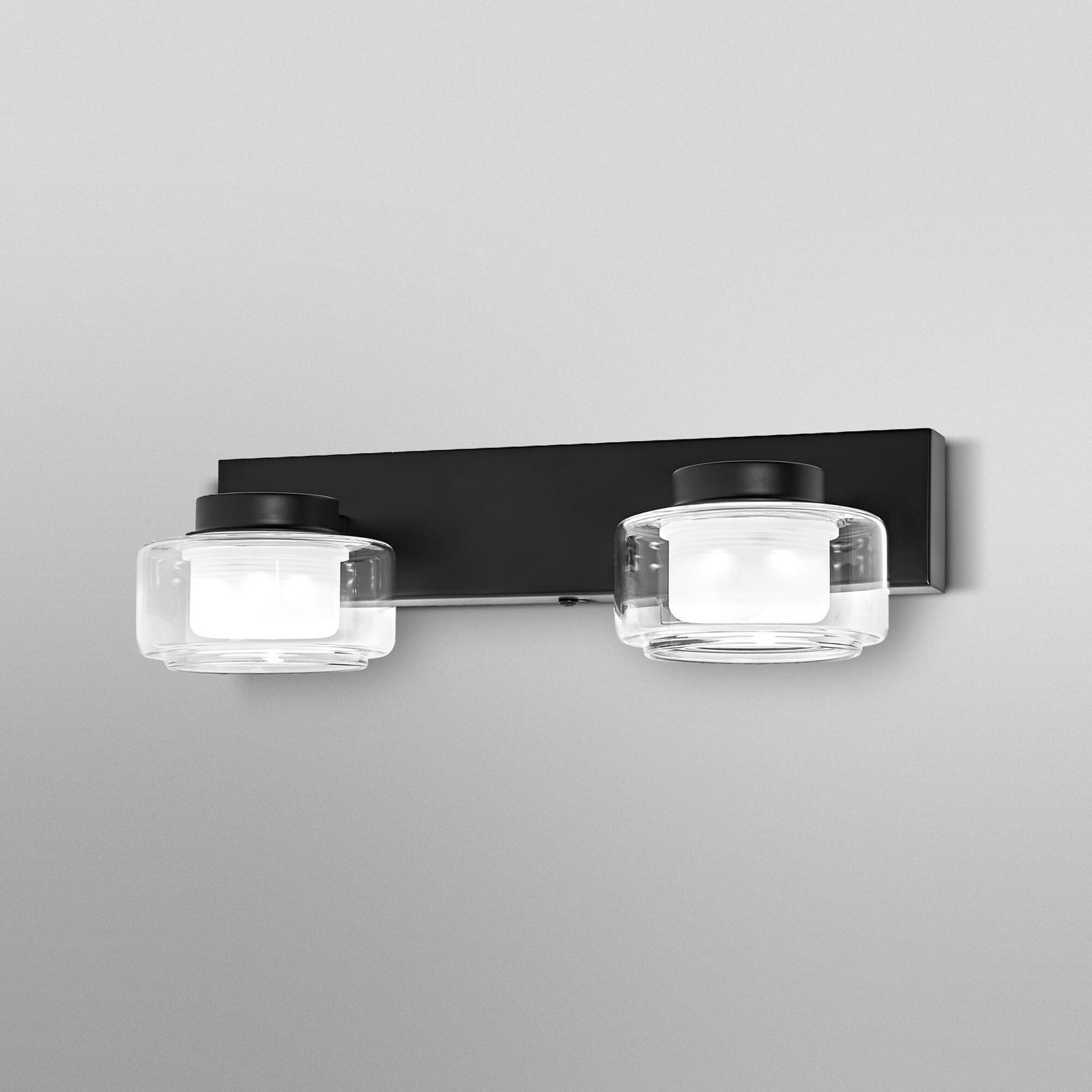 OSRAM LED-Wandleuchte ORBIS FLAME, schwarz, 2-flg., CCT IP44